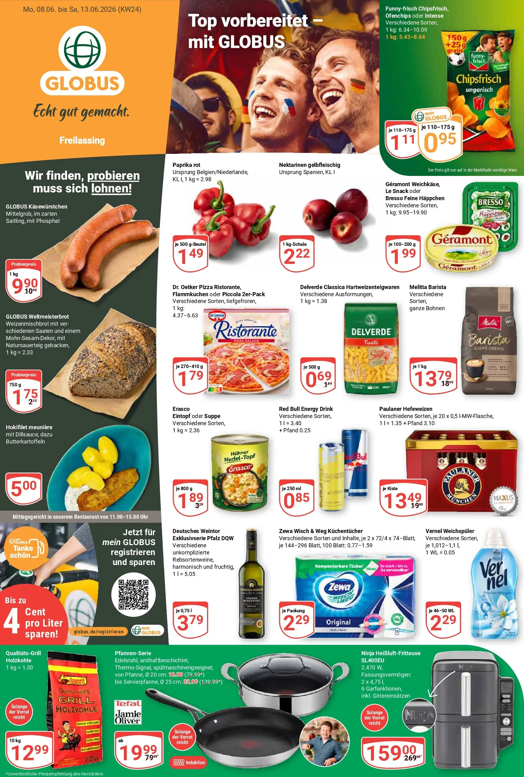 Globus Prospekt Freilassing (ab 08.06.2026) » Angebote online | Seite: 3 | Produkte: Ristorante, Energy, Pizza, Uhr