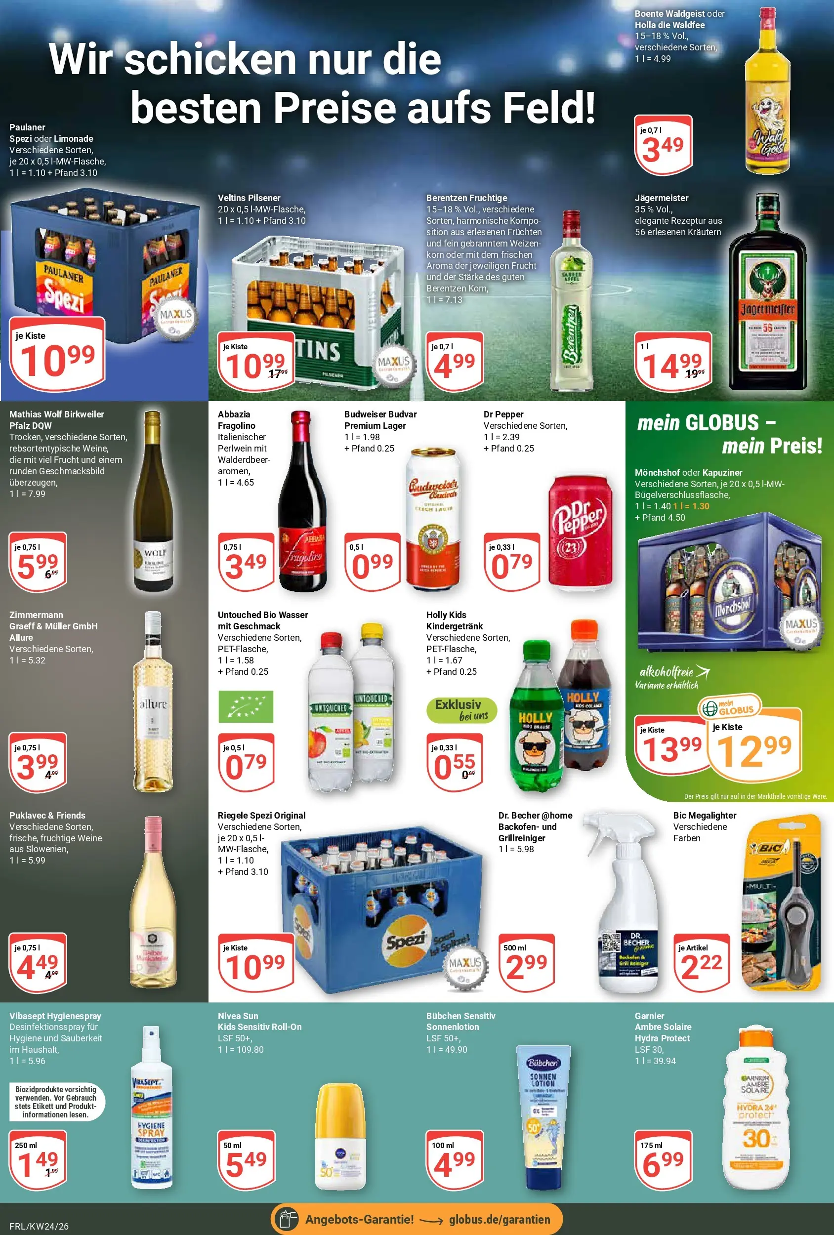 Globus Prospekt Freilassing (ab 08.06.2026) » Angebote online | Seite: 8 | Produkte: Monchshof, Limonade, Veltins, Berentzen