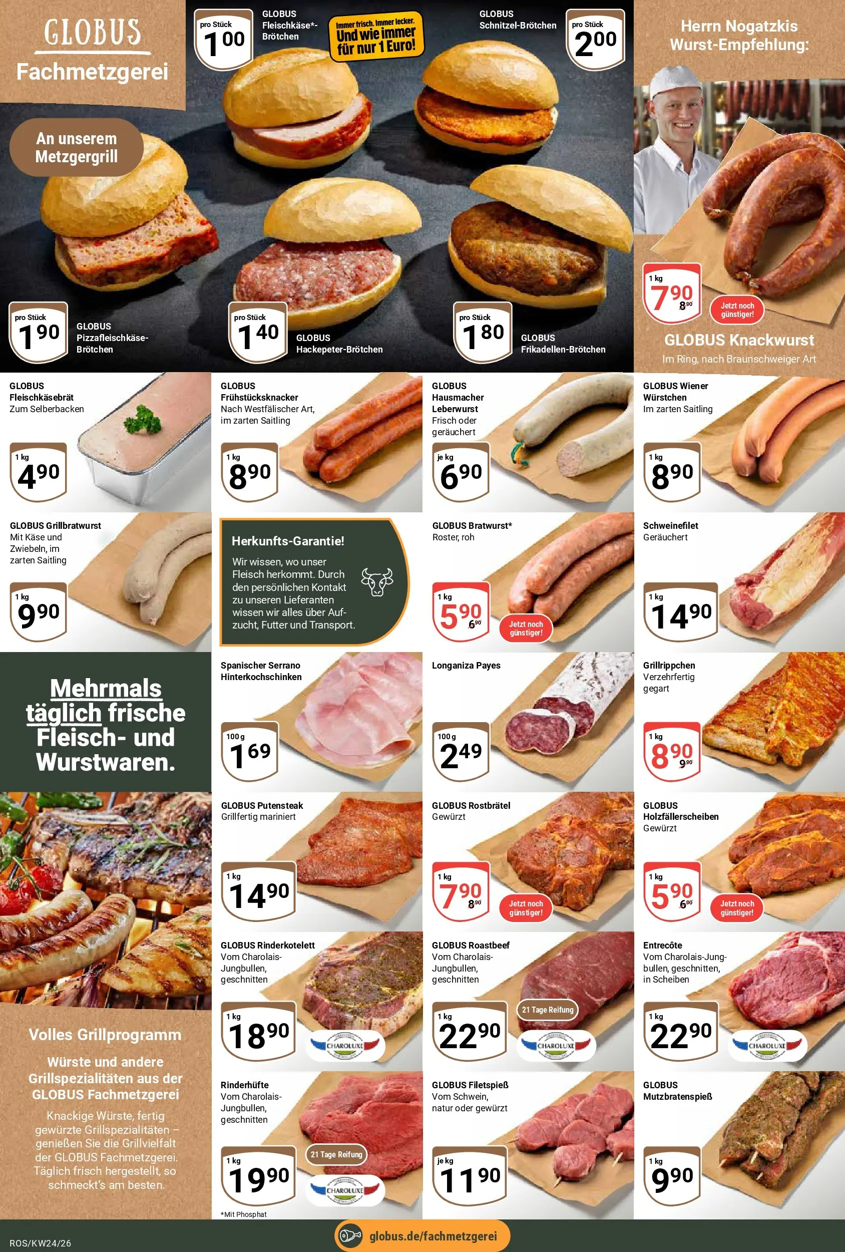 Globus Prospekt Lambrechtshagen (ab 08.06.2026) » Angebote online | Seite: 15 | Produkte: Entrecote, Roastbeef, Schweinefilet, Fleisch