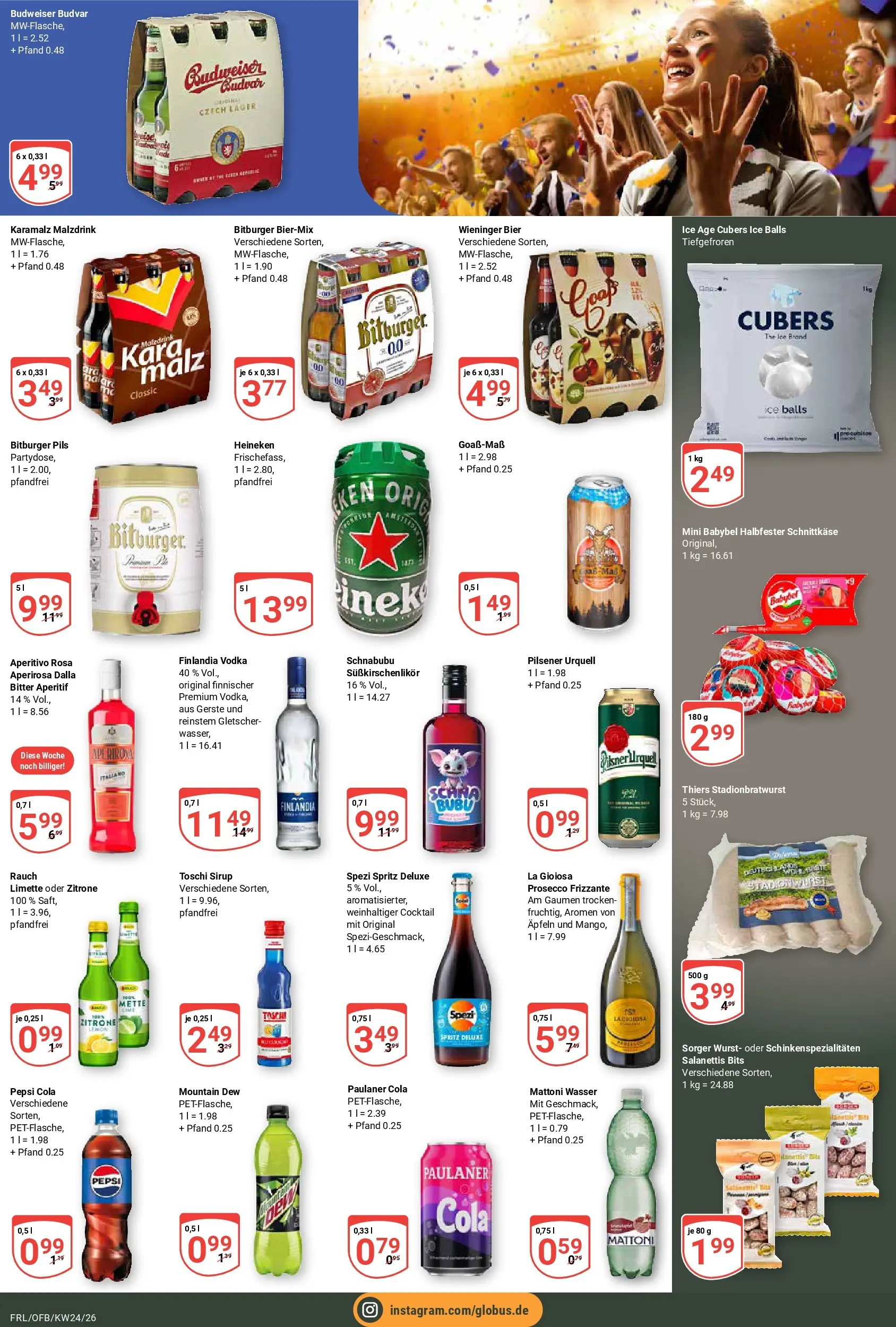 Globus Prospekt Freilassing (ab 08.06.2026) » Angebote online | Seite: 9 | Produkte: Bitburger, Bier, Pils, Paulaner
