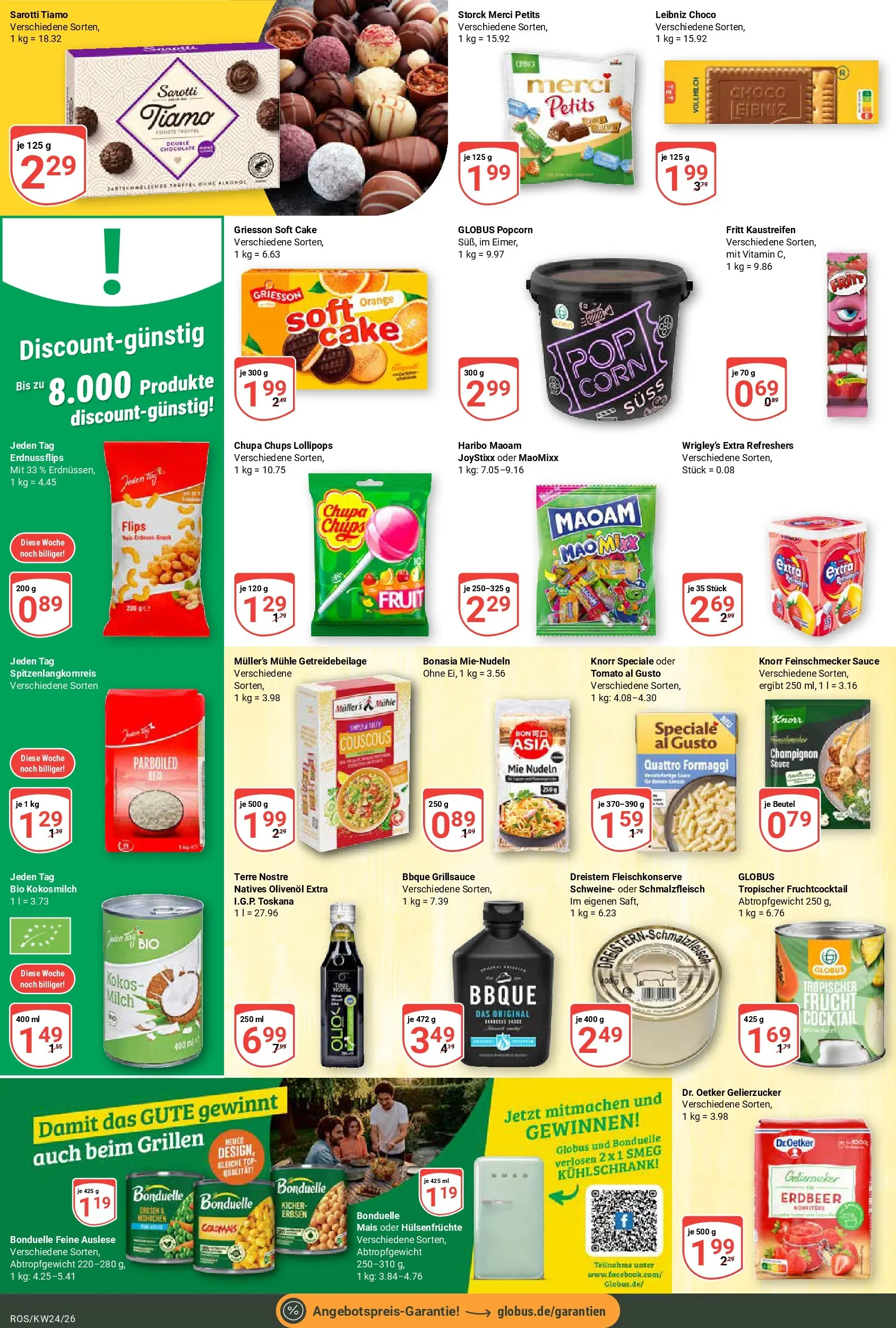 Globus Prospekt Lambrechtshagen (ab 08.06.2026) » Angebote online | Seite: 19 | Produkte: Top, Gelierzucker, Kühlschrank, Erbsen