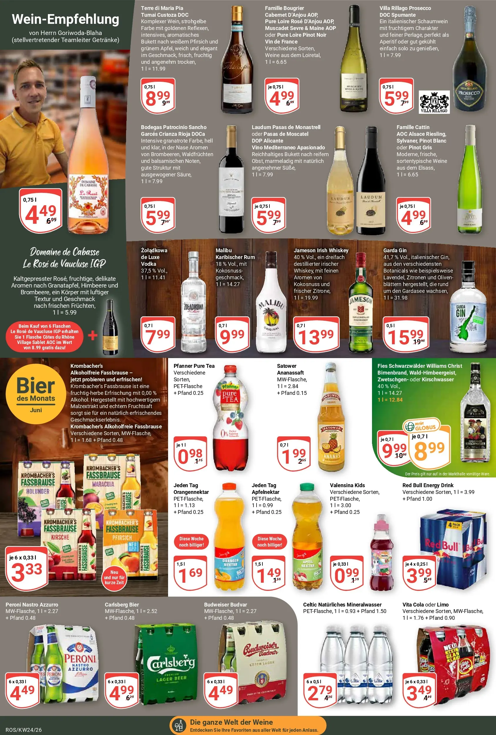 Globus Prospekt Lambrechtshagen (ab 08.06.2026) » Angebote online | Seite: 20 | Produkte: Jameson, Vita cola, Fassbrause, Fruchtsaft