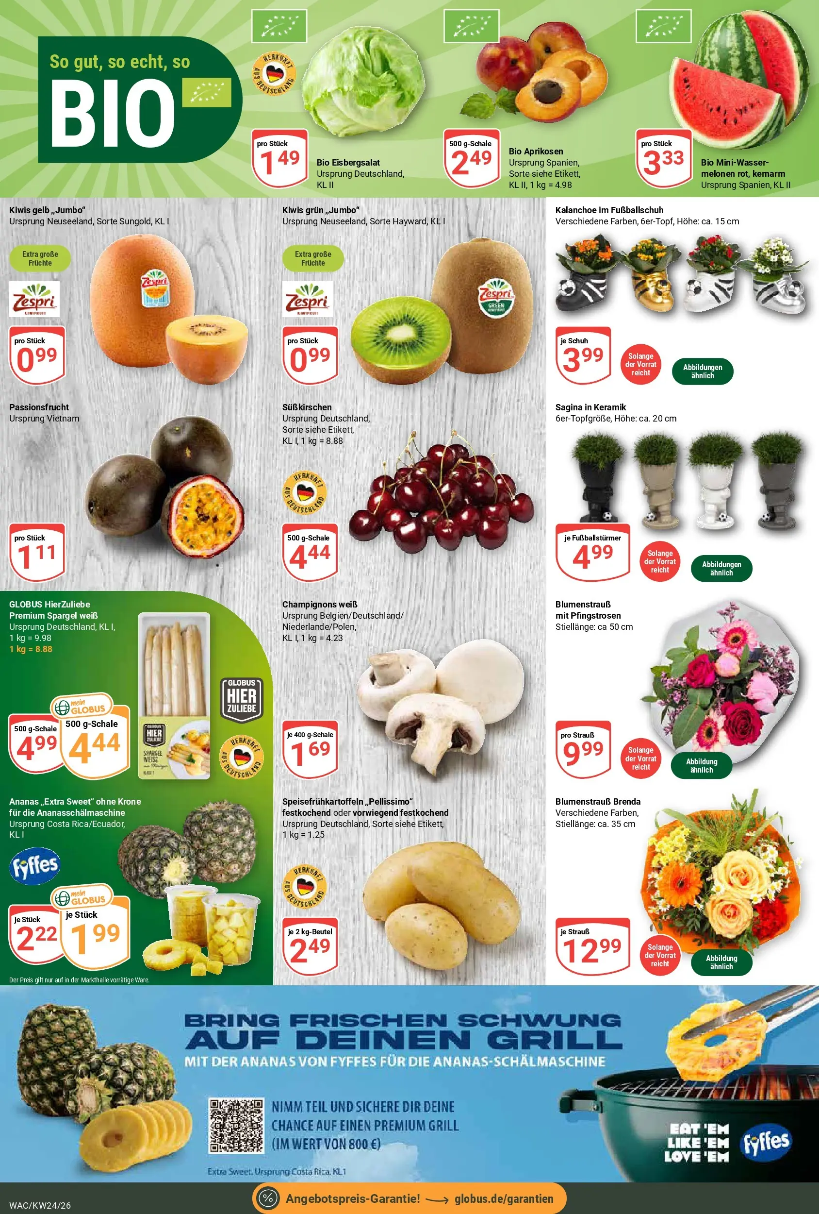Globus Prospekt Markkleeberg (ab 08.06.2026) » Angebote online | Seite: 11 | Produkte: Grill, Ananas, Eisbergsalat, Champignons