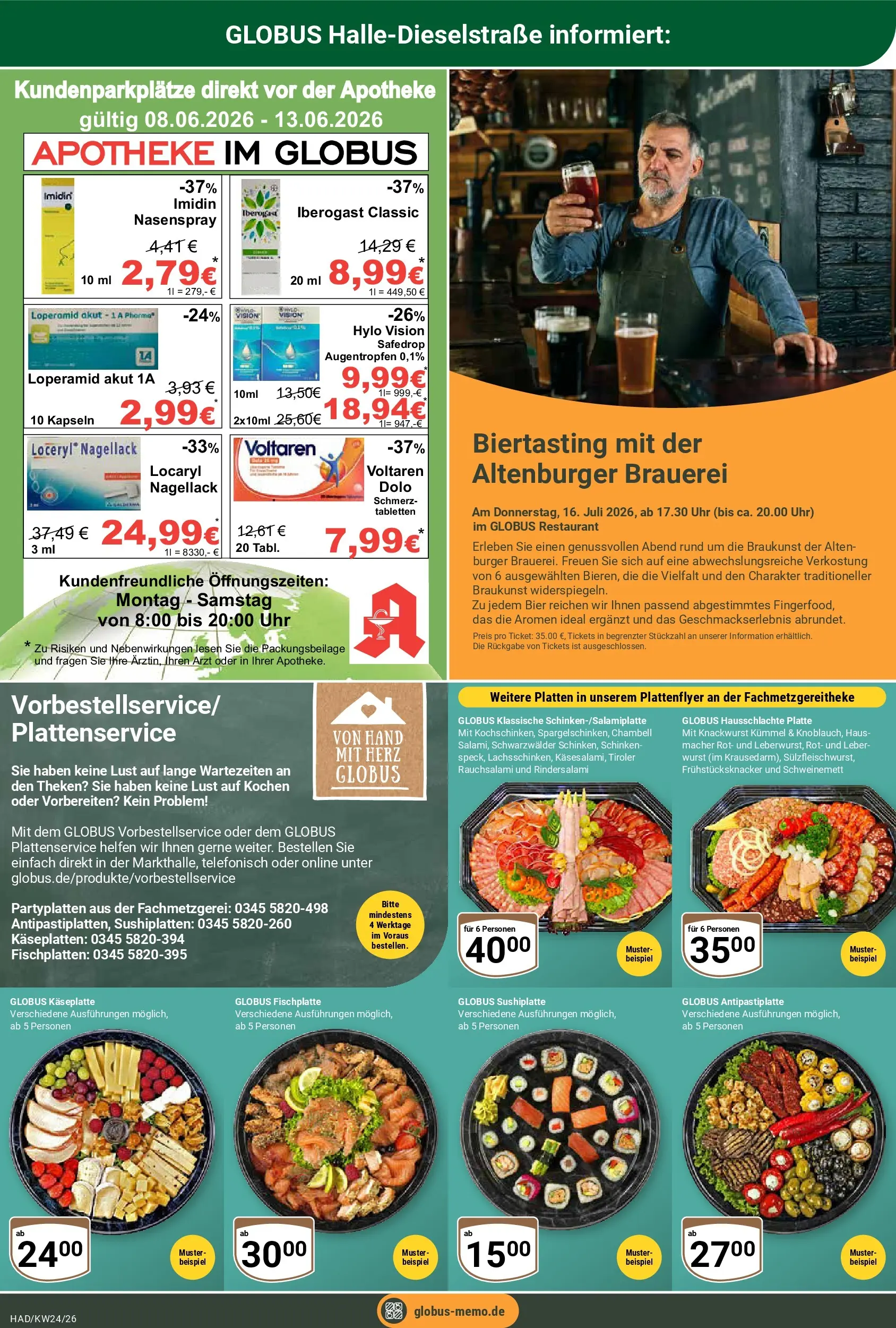 Globus Prospekt Halle (saale) (ab 08.06.2026) » Angebote online | Seite: 30 | Produkte: Bier, Nagellack, Wurst, Schinken