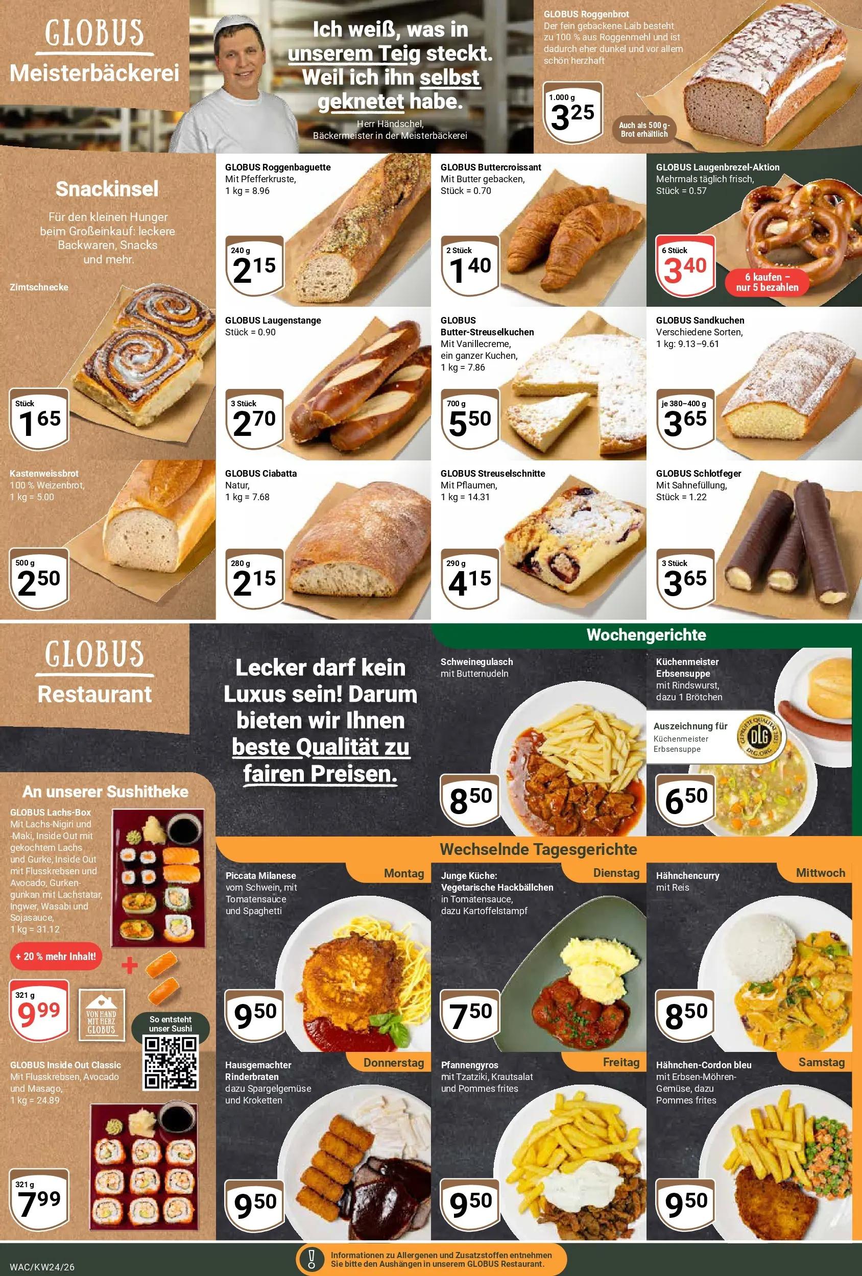 Globus Prospekt Markkleeberg (ab 08.06.2026) » Angebote online | Seite: 12 | Produkte: Schweinegulasch, Pommes, Lachs, Gurken
