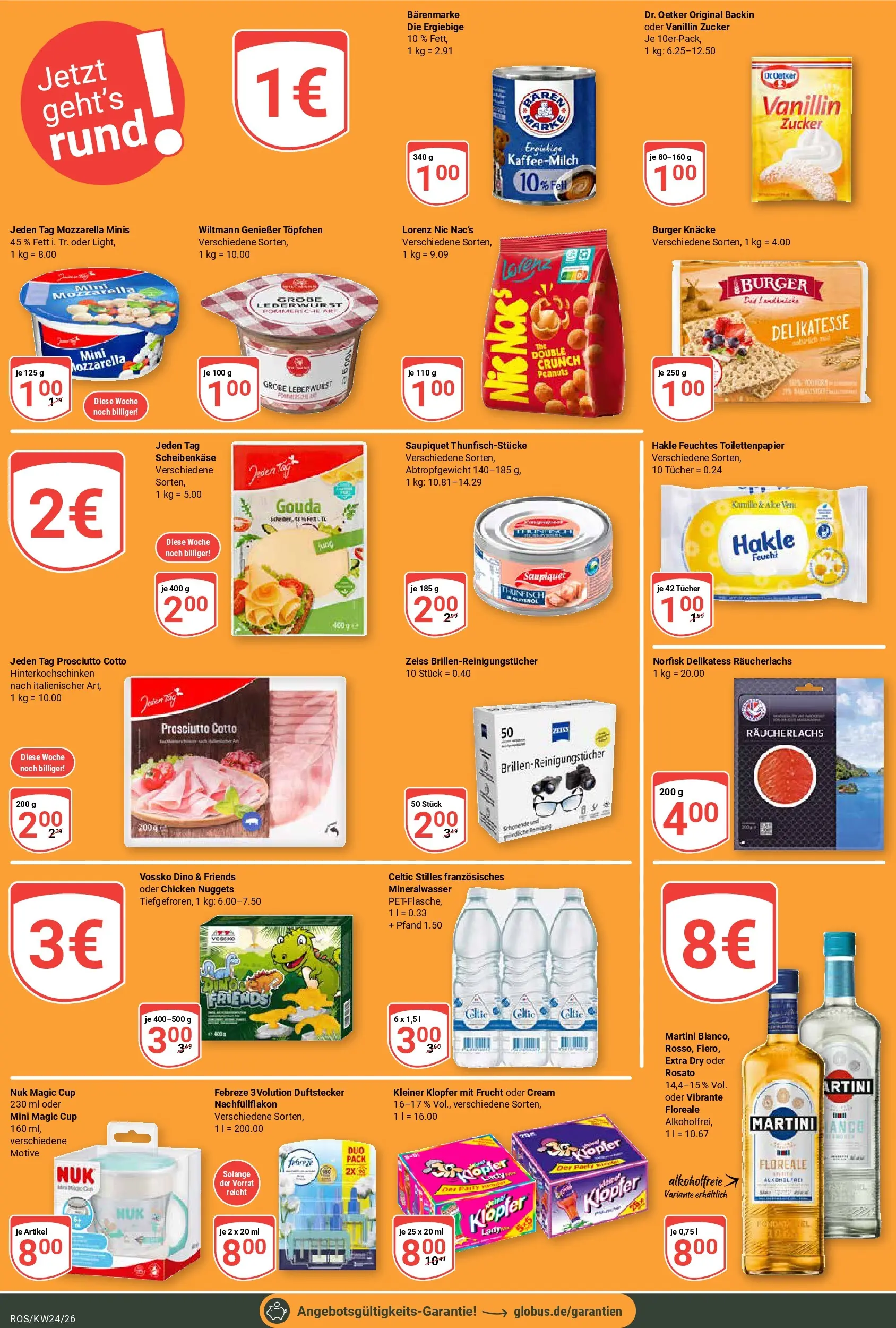 Globus Prospekt Lambrechtshagen (ab 08.06.2026) » Angebote online | Seite: 26 | Produkte: Mineralwasser, Räucherlachs, Zucker, Toilettenpapier