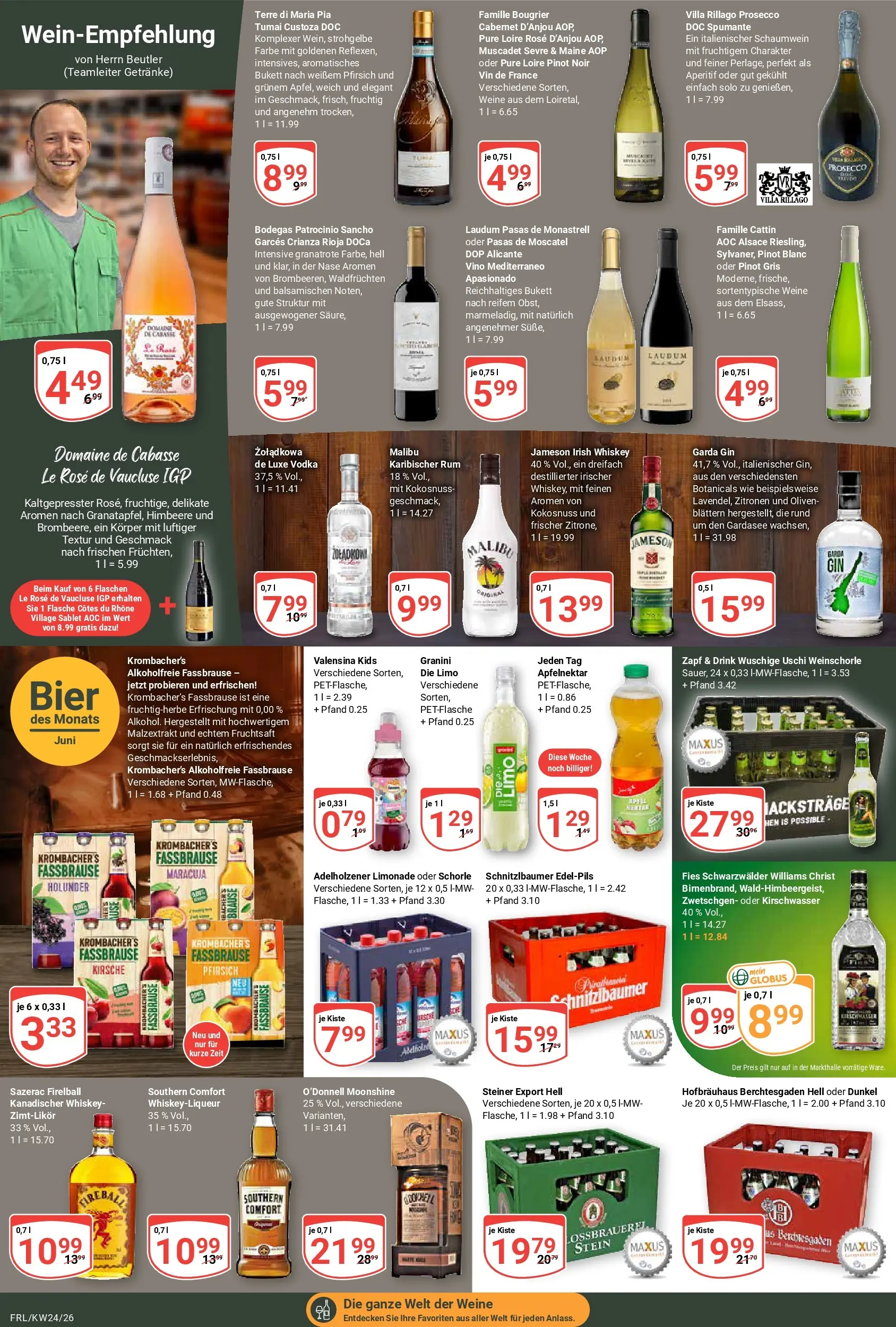Globus Prospekt Freilassing (ab 08.06.2026) » Angebote online | Seite: 20 | Produkte: Zwetschgen, Valensina, Southern comfort, Gin