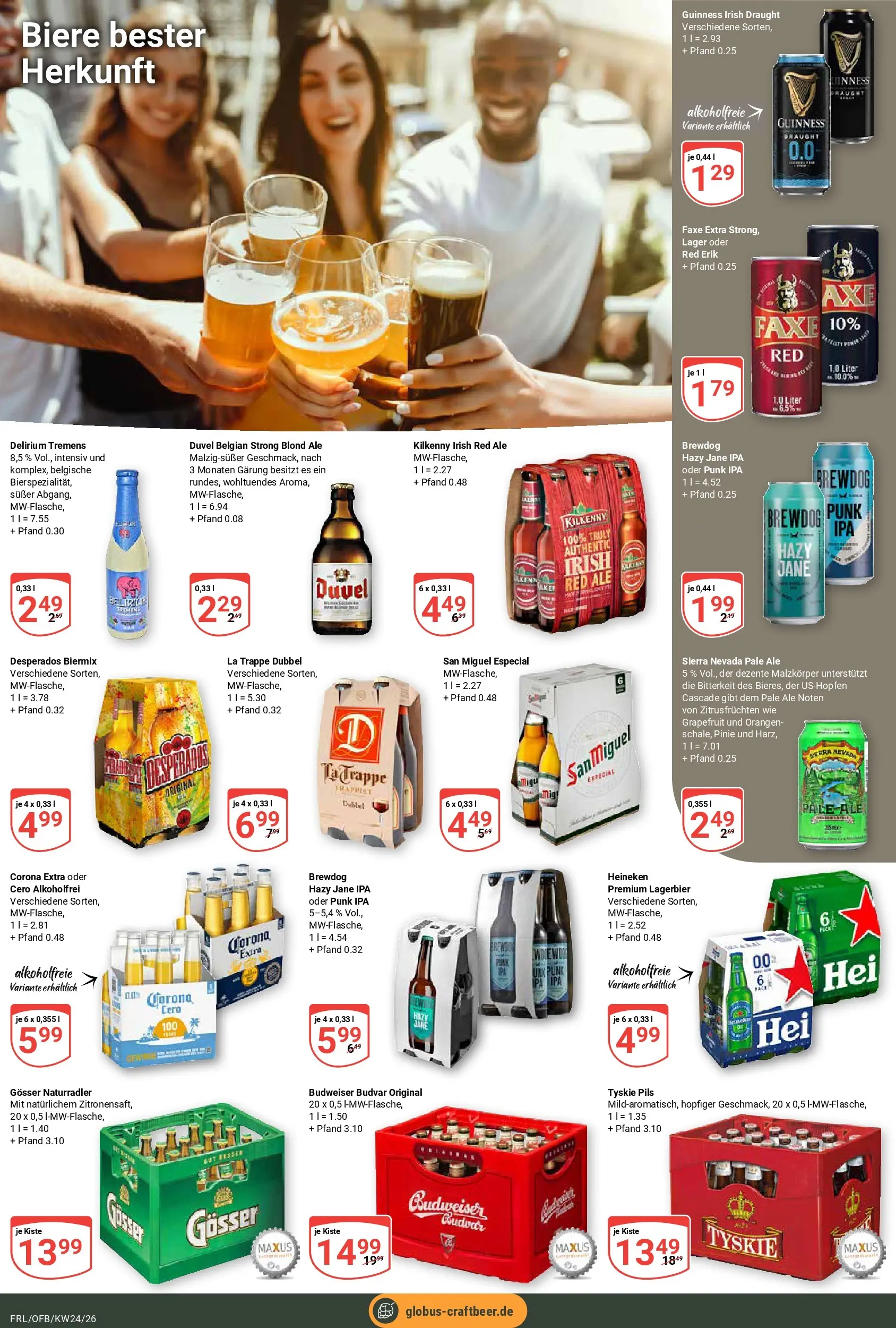 Globus Prospekt Freilassing (ab 08.06.2026) » Angebote online | Seite: 22 | Produkte: Tyskie, Pils, Orangen, Budweiser
