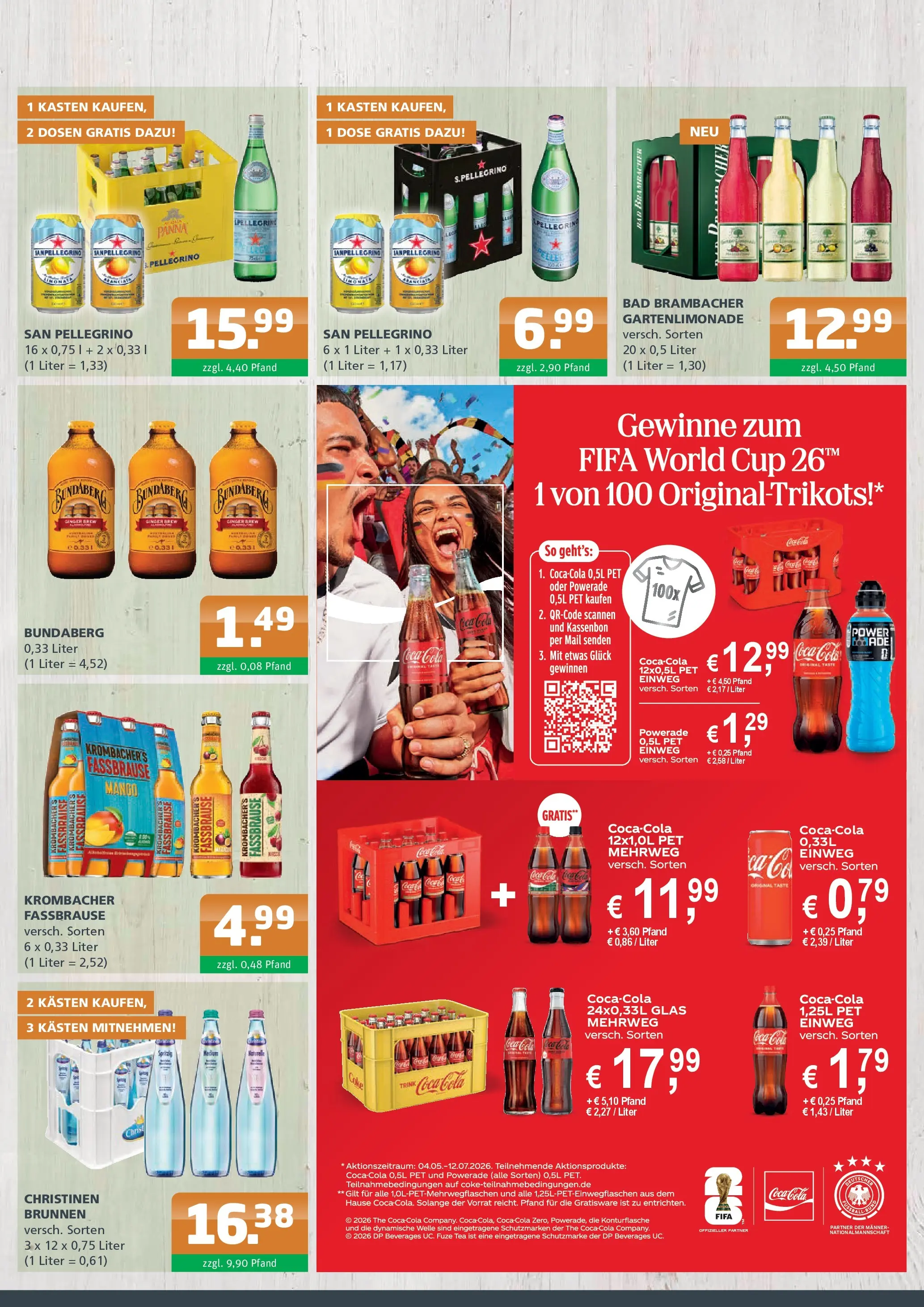 Angebote - Getränke A-Z: Getränkeangebote (ab 07.06.2026) zum Blättern | Seite: 3 | Produkte: Fuze tea, Bad, Mango, Powerade