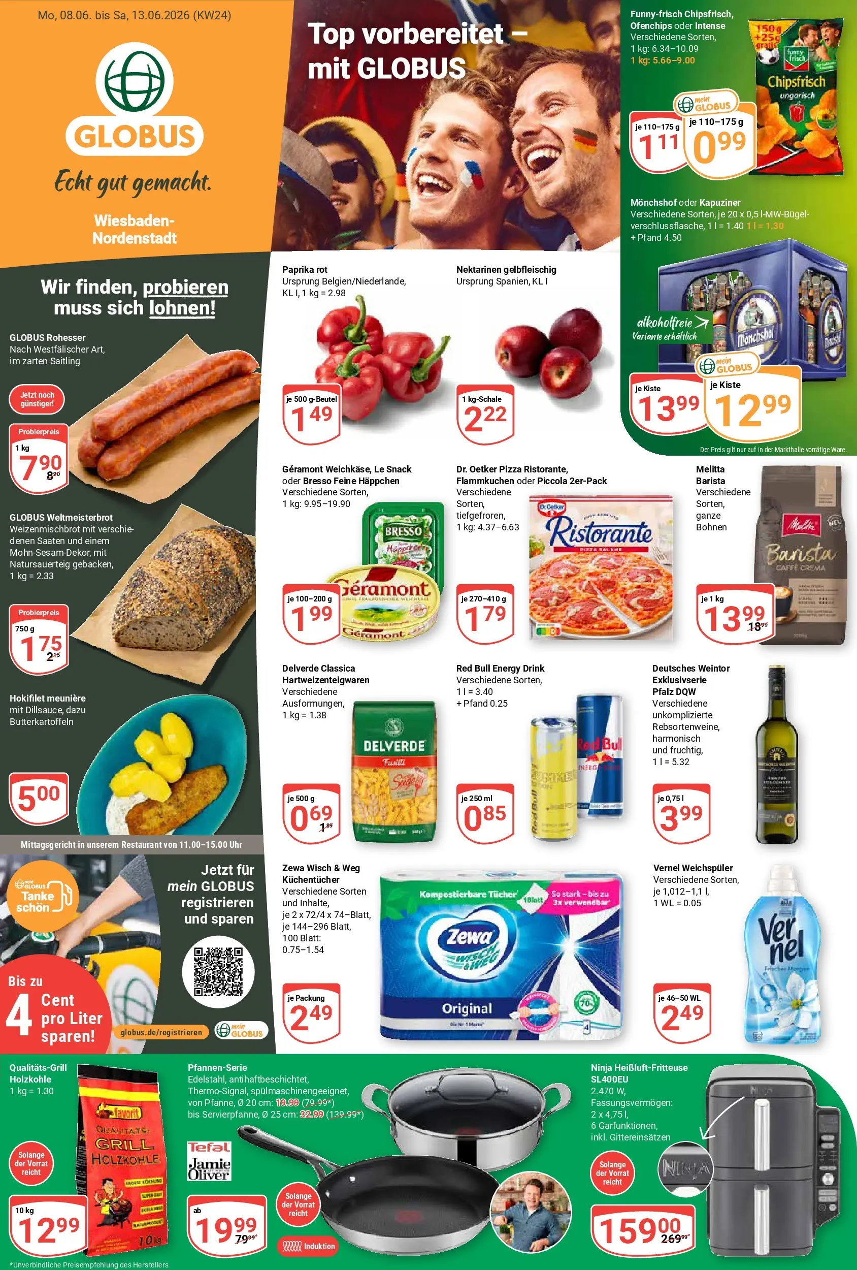 Globus Prospekt Wiesbaden-Nordenstadt (ab 08.06.2026) » Angebote online | Seite: 3 | Produkte: Ristorante, Monchshof, Paprika, Pizza