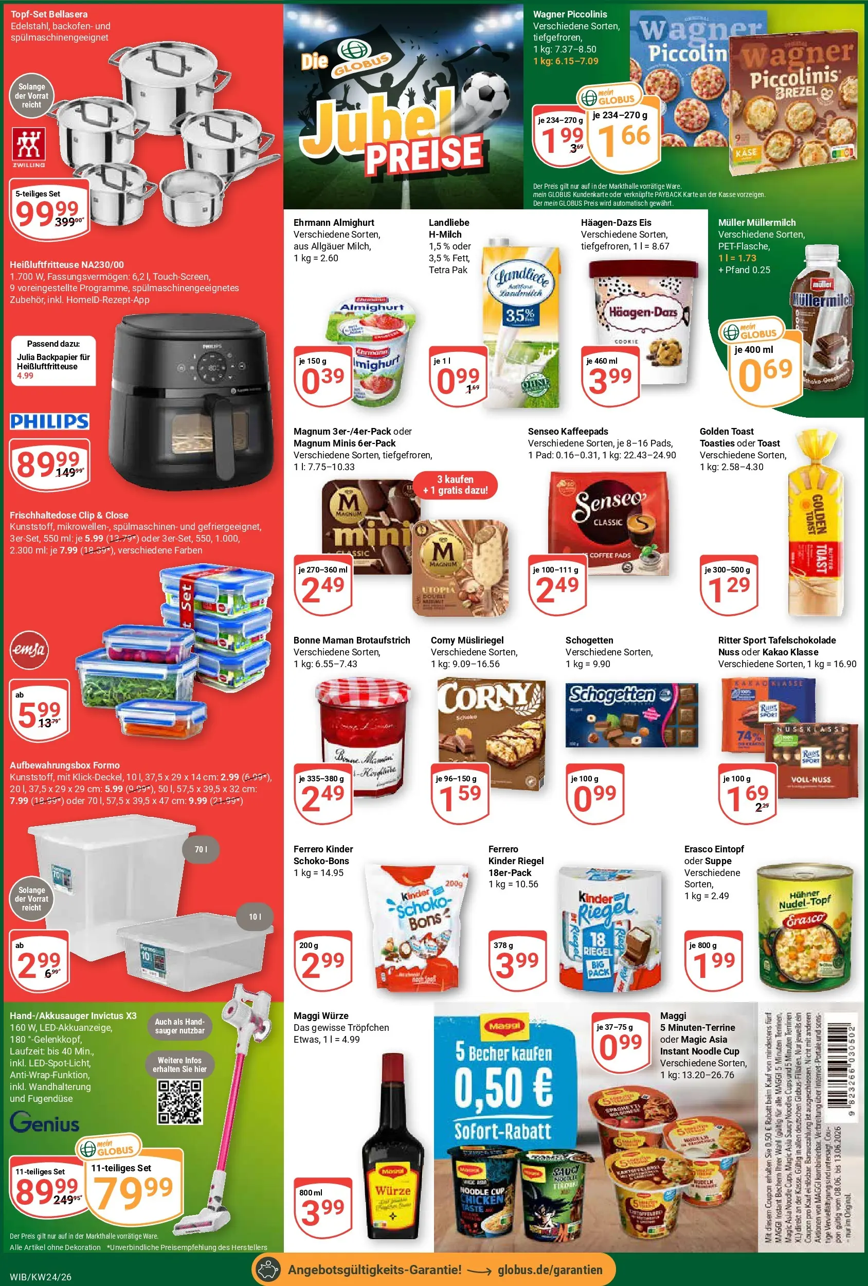 Globus Prospekt Wiesbaden-Nordenstadt (ab 08.06.2026) » Angebote online | Seite: 4 | Produkte: Senseo, Backofen, Muller mullermilch, Bonne maman