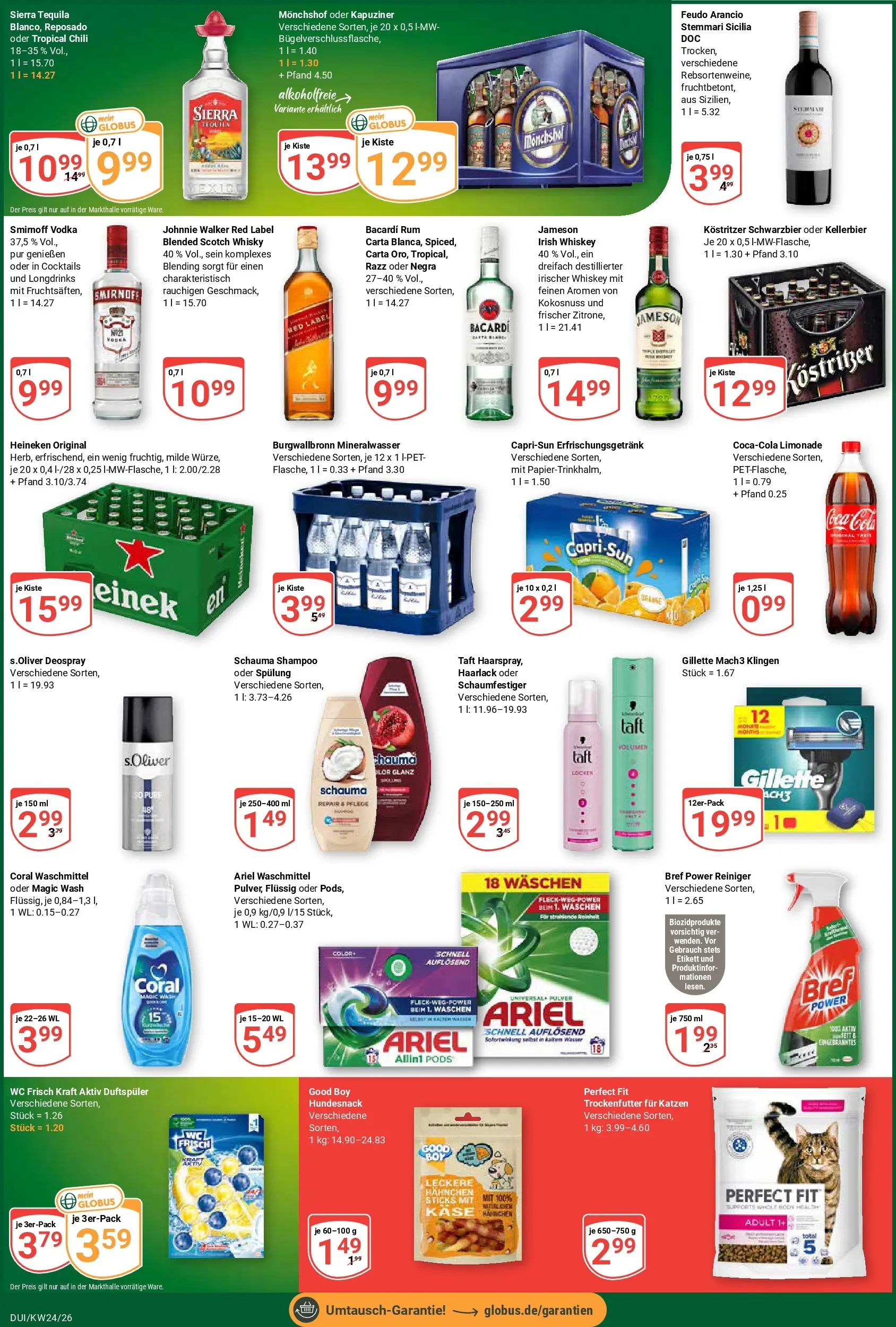 Globus Prospekt Duisburg (ab 08.06.2026) » Angebote online | Seite: 5 | Produkte: Kostritzer, Shampoo, Deospray, Vodka