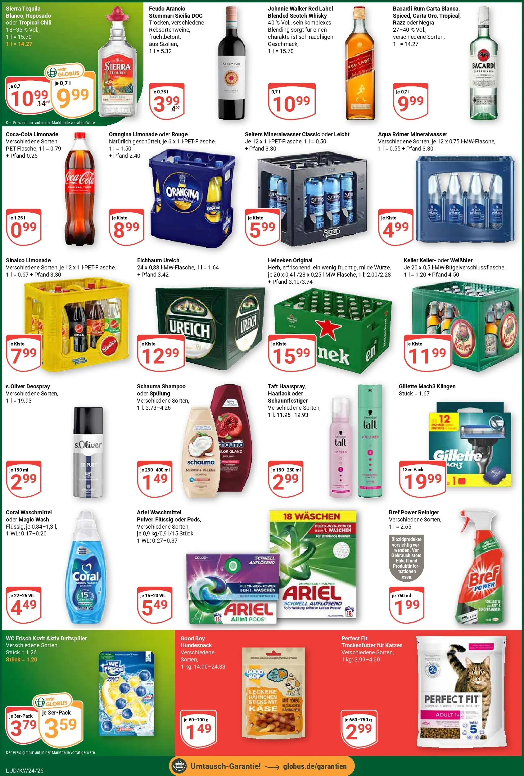 Globus Prospekt Ludwigshafen-Oggersheim (ab 08.06.2026) » Angebote online | Seite: 5 | Produkte: Cola, Ariel, Tequila, Deospray