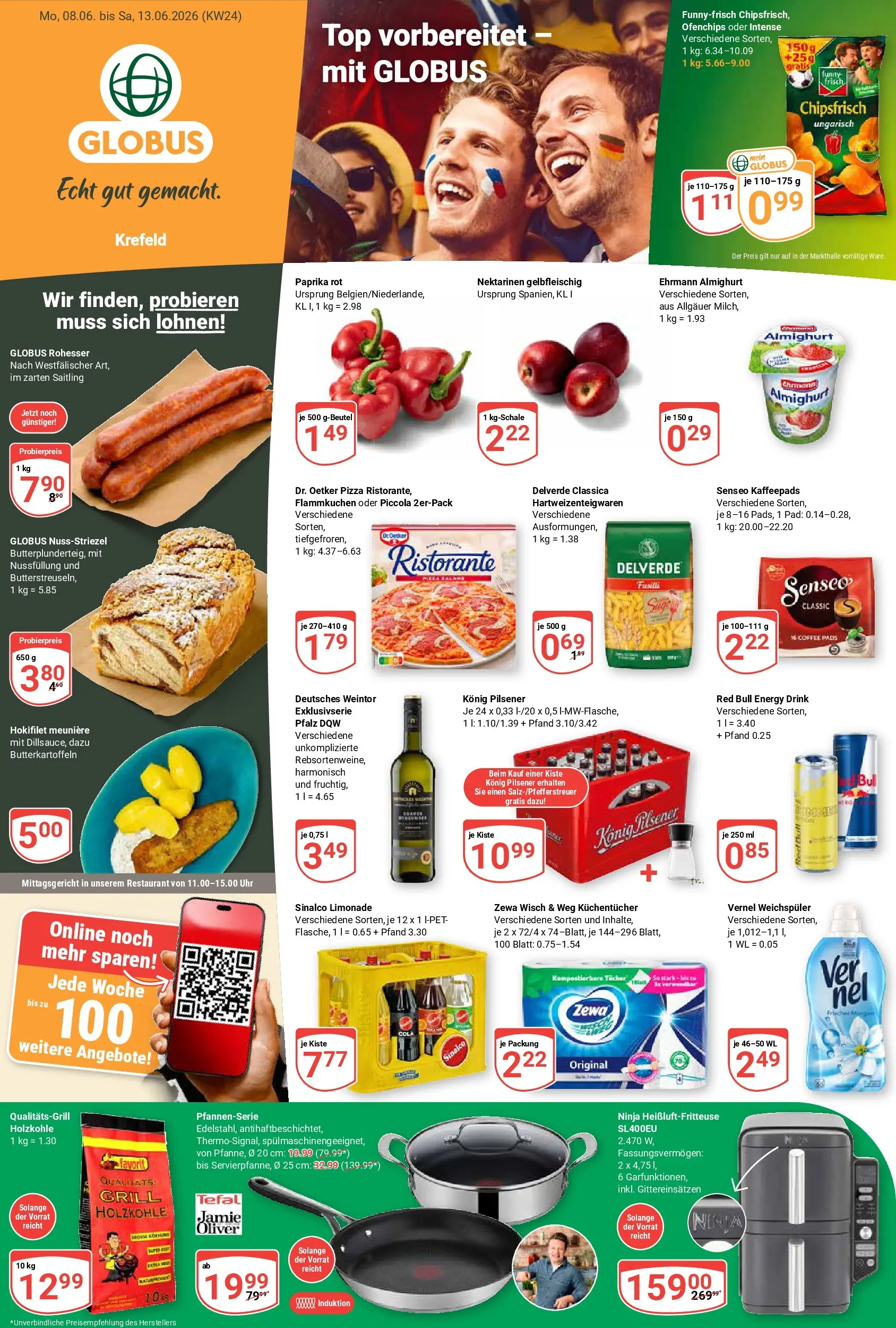 Globus Prospekt Krefeld (ab 08.06.2026) » Angebote online | Seite: 3 | Produkte: Senseo, Grill, Limonade, Pizza