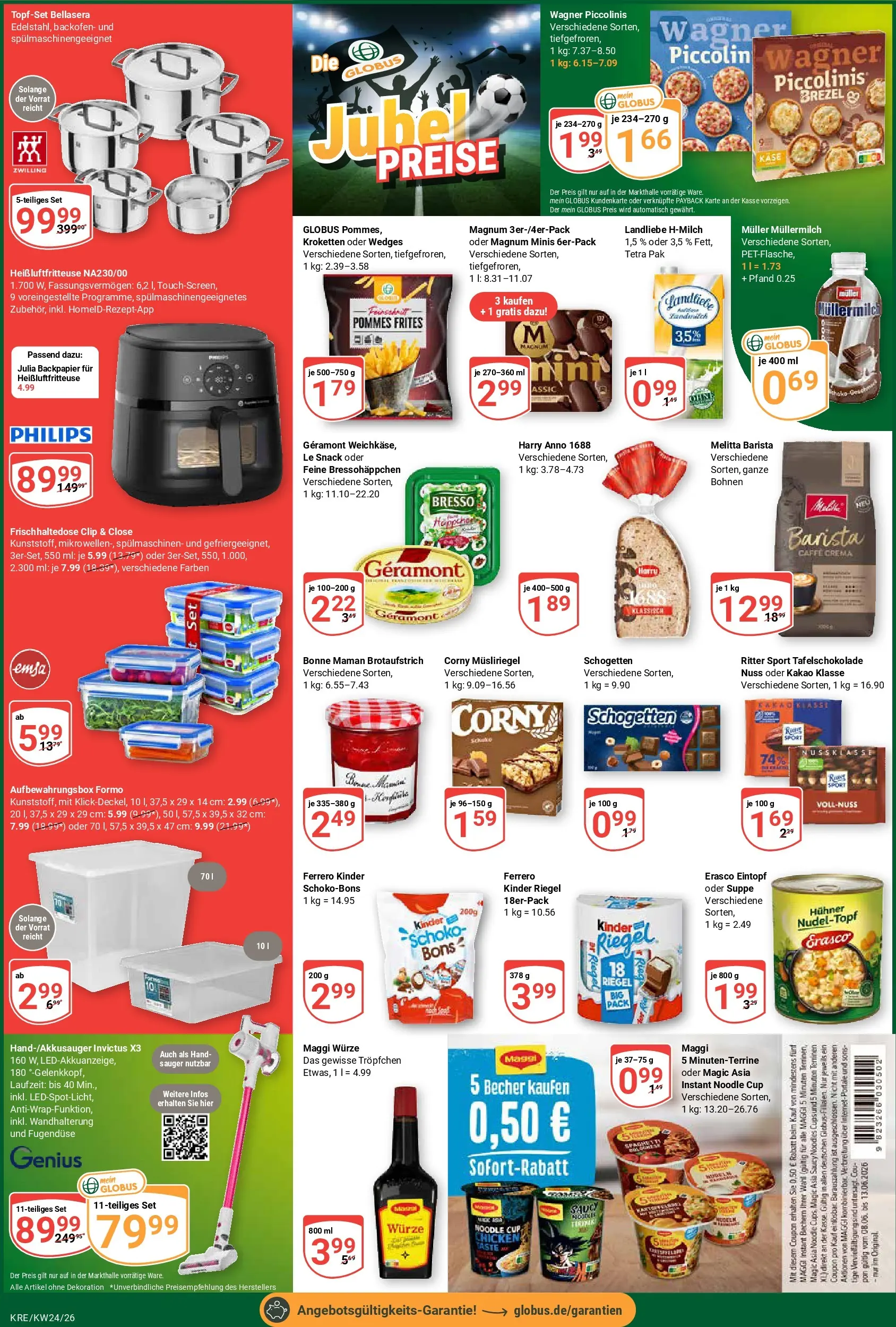 Globus Prospekt Krefeld (ab 08.06.2026) » Angebote online | Seite: 4 | Produkte: Philips, Backofen, Piccolinis, Bonne maman