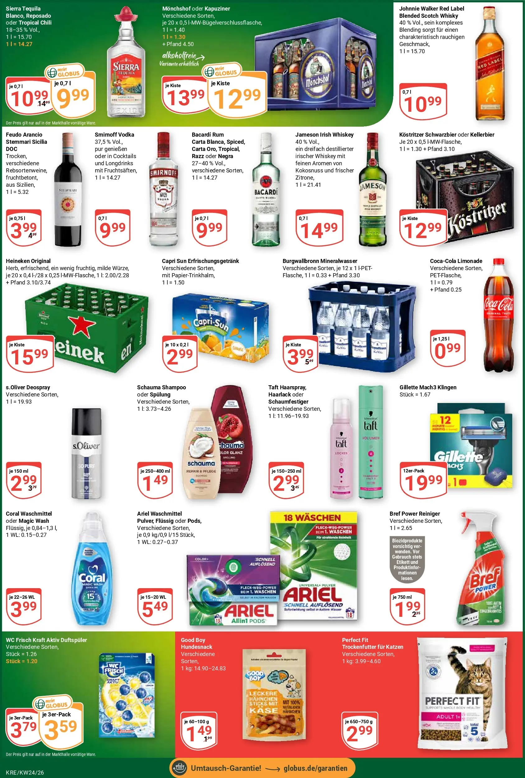 Globus Prospekt Krefeld (ab 08.06.2026) » Angebote online | Seite: 5 | Produkte: Kostritzer, Limonade, Heineken, Johnnie walker
