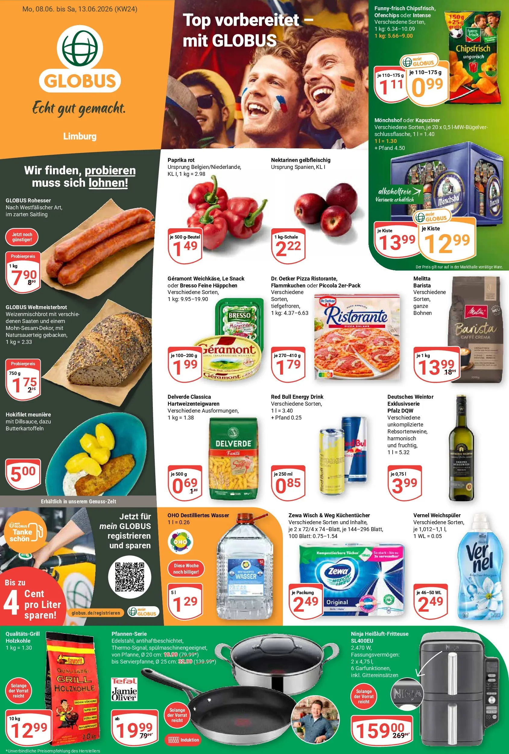 Globus Prospekt Limburg (ab 08.06.2026) » Angebote online | Seite: 3 | Produkte: Melitta, Geramont, Energy, Wasser