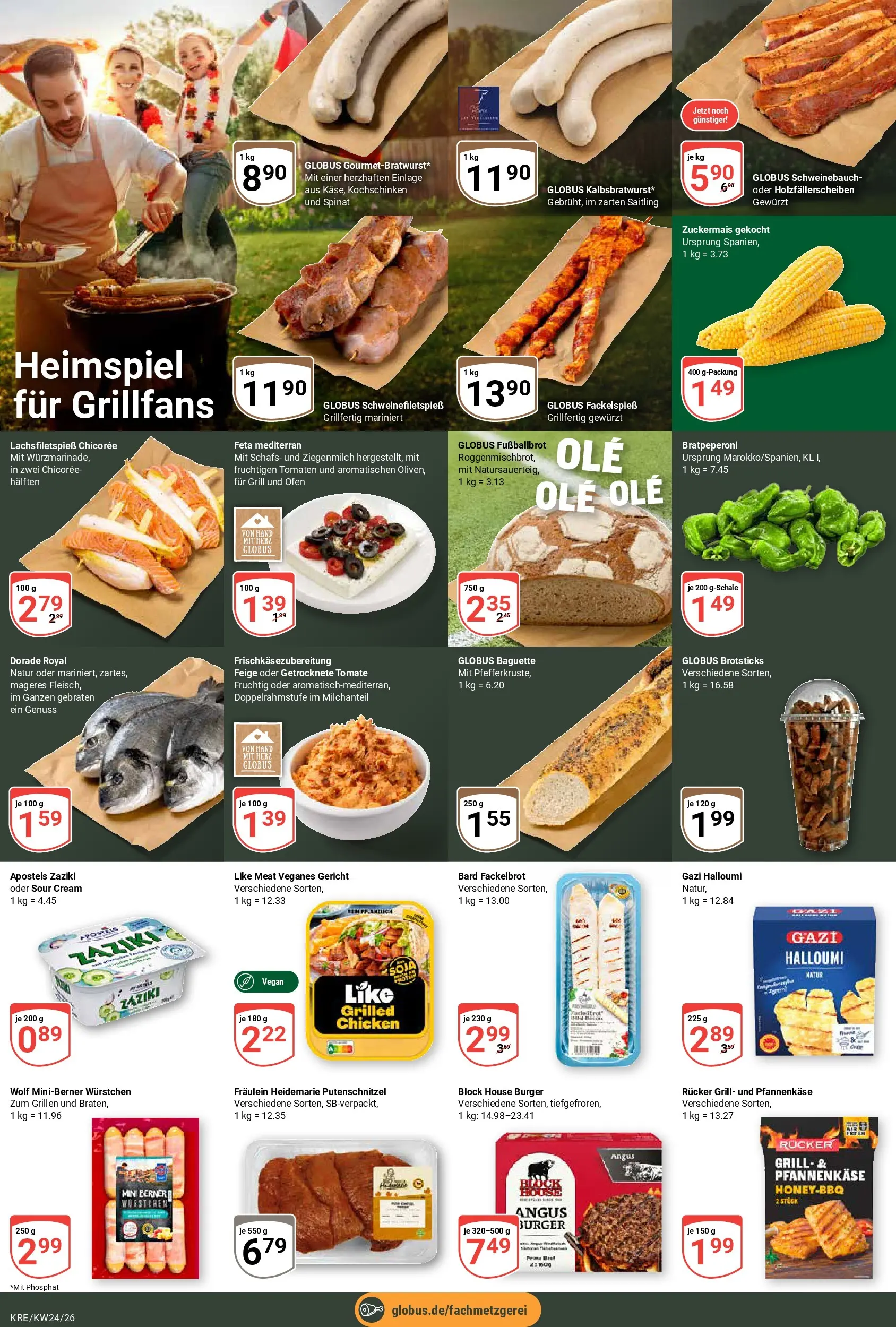 Globus Prospekt Krefeld (ab 08.06.2026) » Angebote online | Seite: 6 | Produkte: Dorade, Feta, Burger, Putenschnitzel