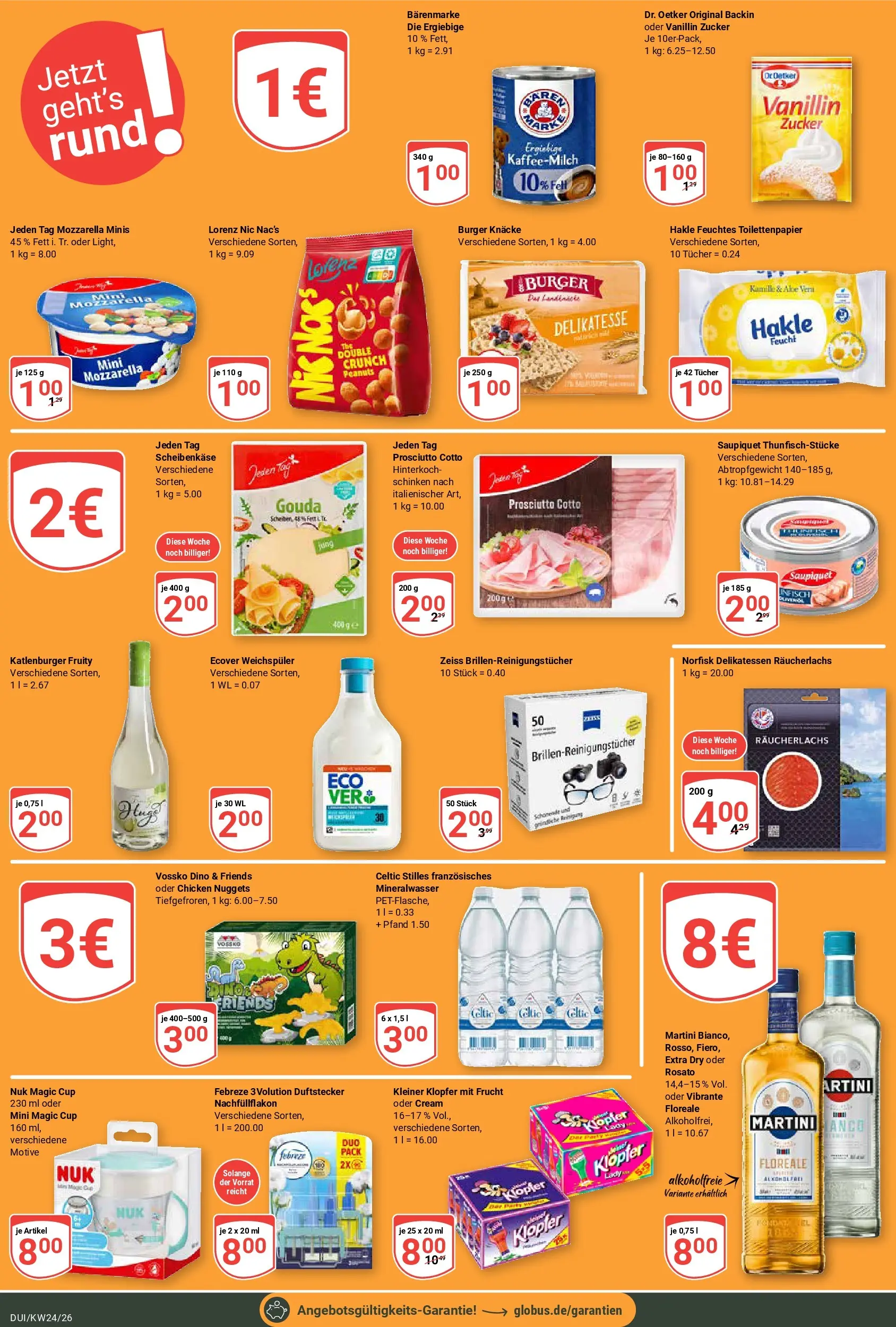 Globus Prospekt Duisburg (ab 08.06.2026) » Angebote online | Seite: 30 | Produkte: Martini, Burger, Weichspüler, Feuchtes Toilettenpapier