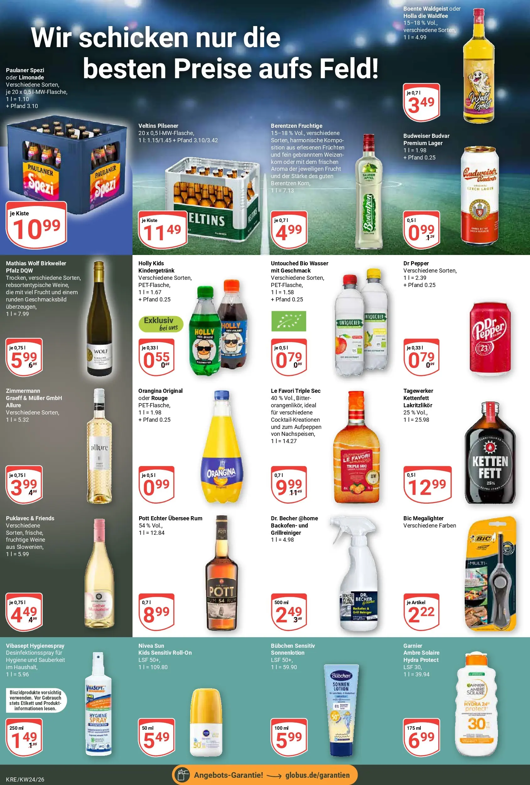 Globus Prospekt Krefeld (ab 08.06.2026) » Angebote online | Seite: 8 | Produkte: Sonnenlotion, Backofen, Budweiser, Paulaner