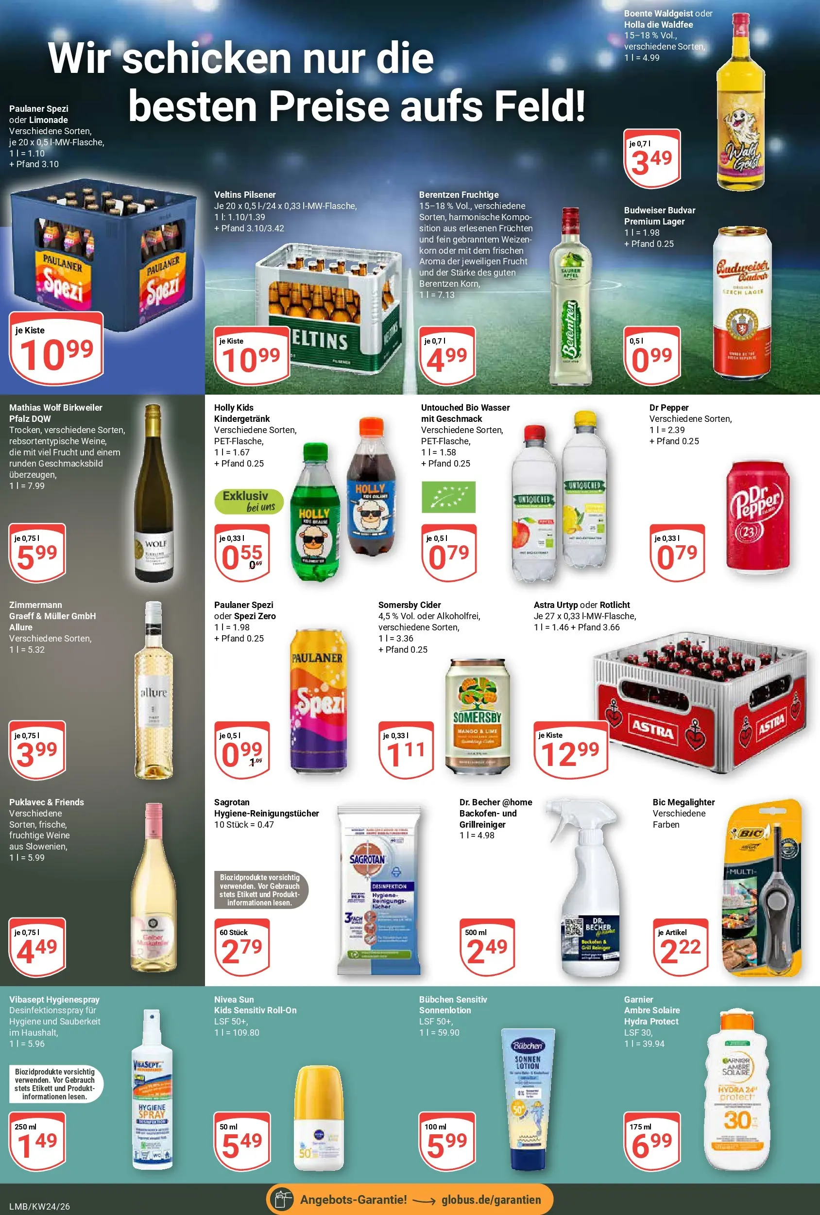 Globus Prospekt Limburg (ab 08.06.2026) » Angebote online | Seite: 8 | Produkte: Paulaner spezi, Astra, Paulaner, Berentzen