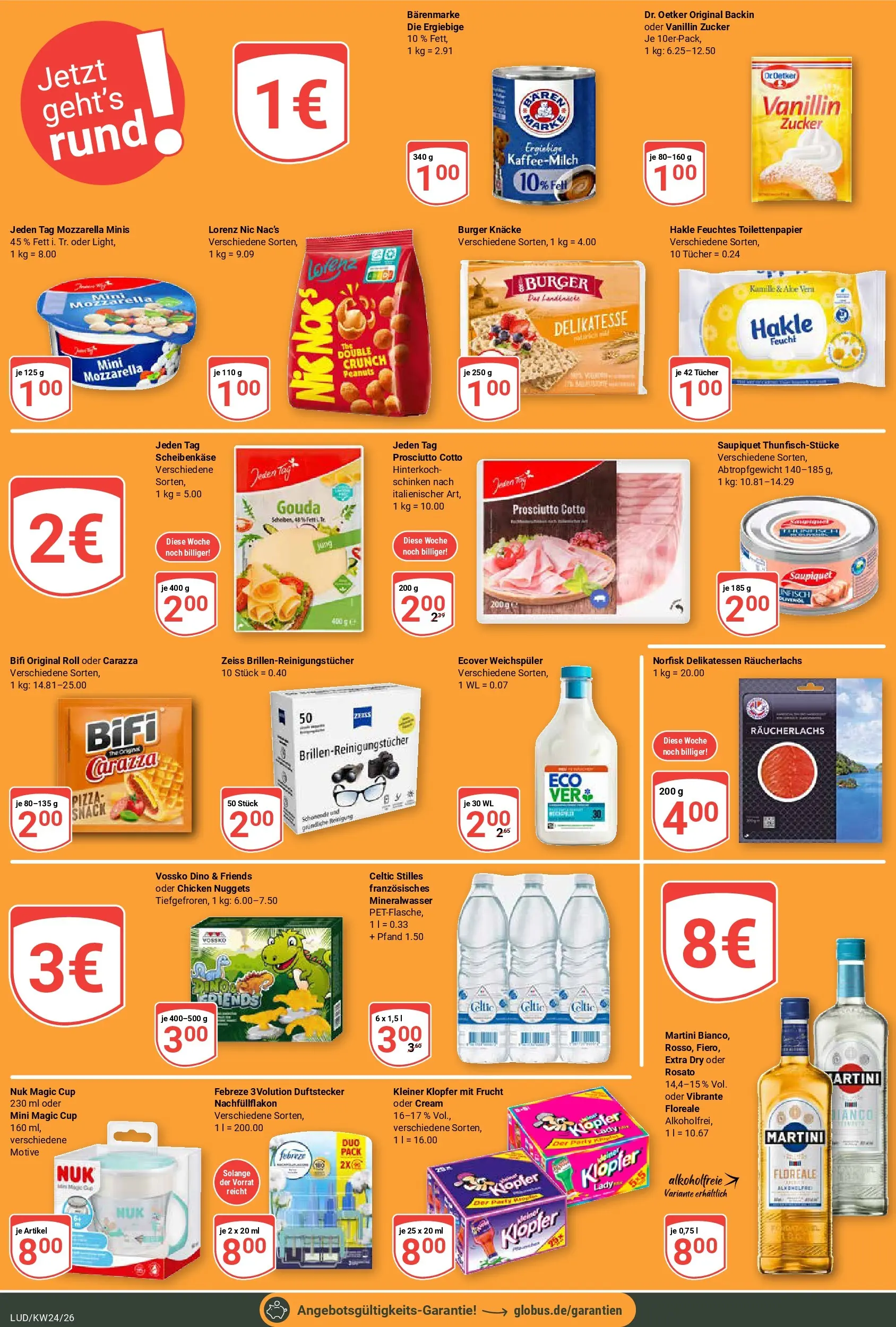 Globus Prospekt Ludwigshafen-Oggersheim (ab 08.06.2026) » Angebote online | Seite: 25 | Produkte: Mineralwasser, Räucherlachs, Weichspüler, Schinken