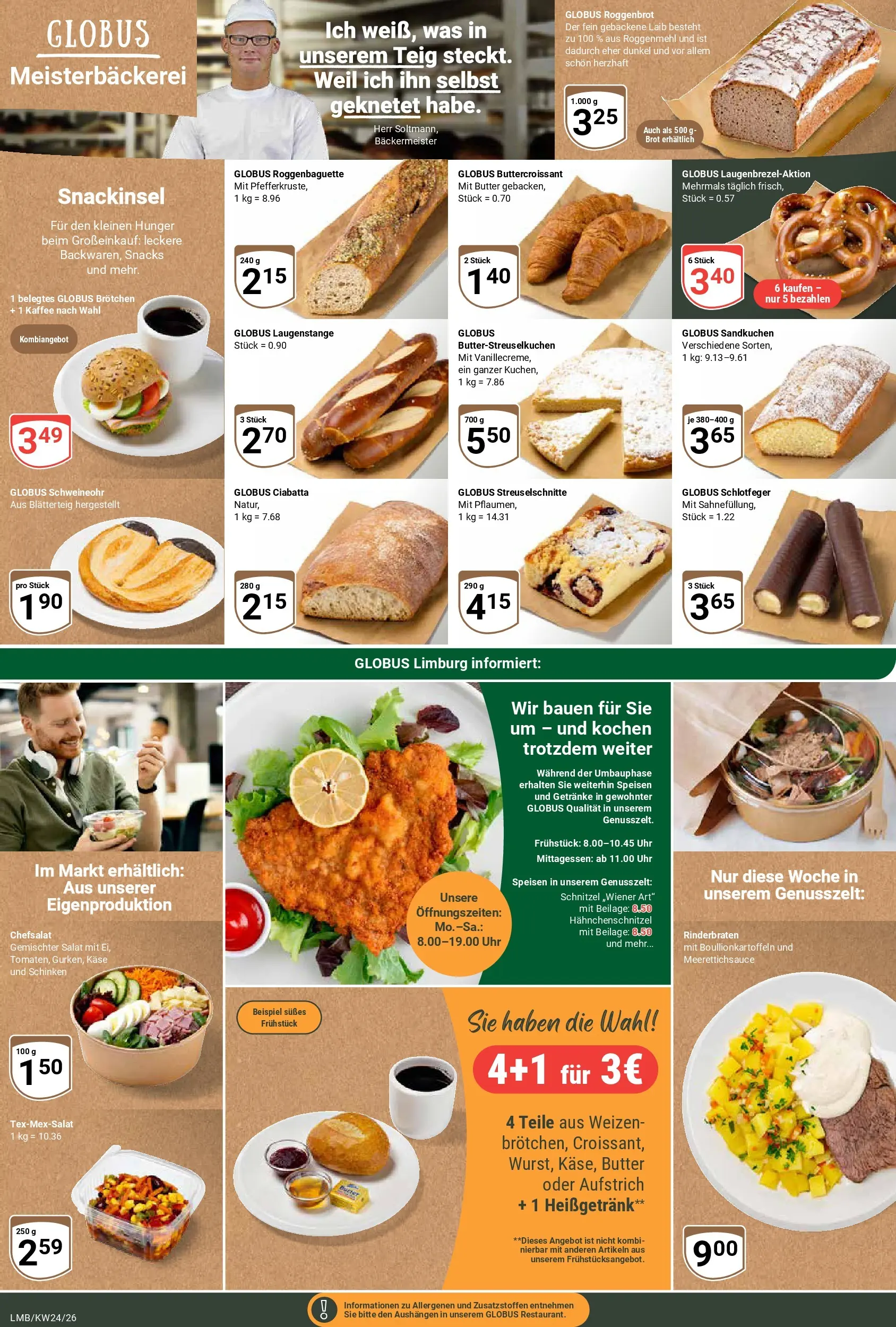 Globus Prospekt Limburg (ab 08.06.2026) » Angebote online | Seite: 12 | Produkte: Rinderbraten, Kaffee, Schinken, Uhr