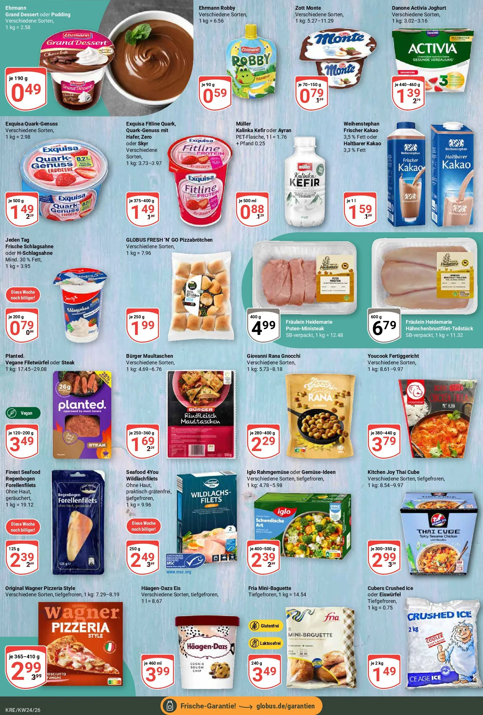 Globus Prospekt Krefeld (ab 08.06.2026) » Angebote online | Seite: 15 | Produkte: Kefir, Quark, Schlagsahne, Exquisa