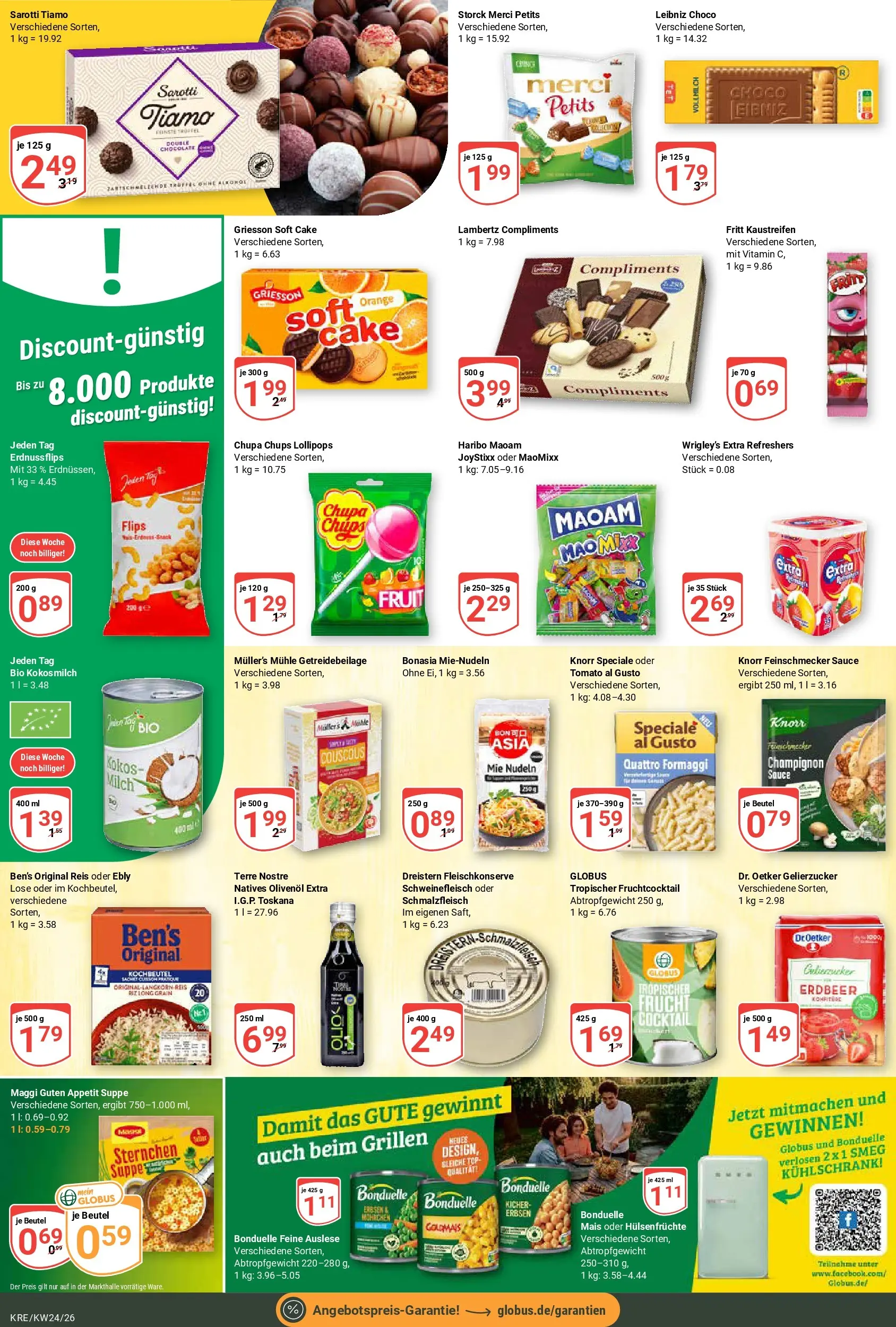 Globus Prospekt Krefeld (ab 08.06.2026) » Angebote online | Seite: 17 | Produkte: Maggi, Olivenol, Nudeln, Erbsen