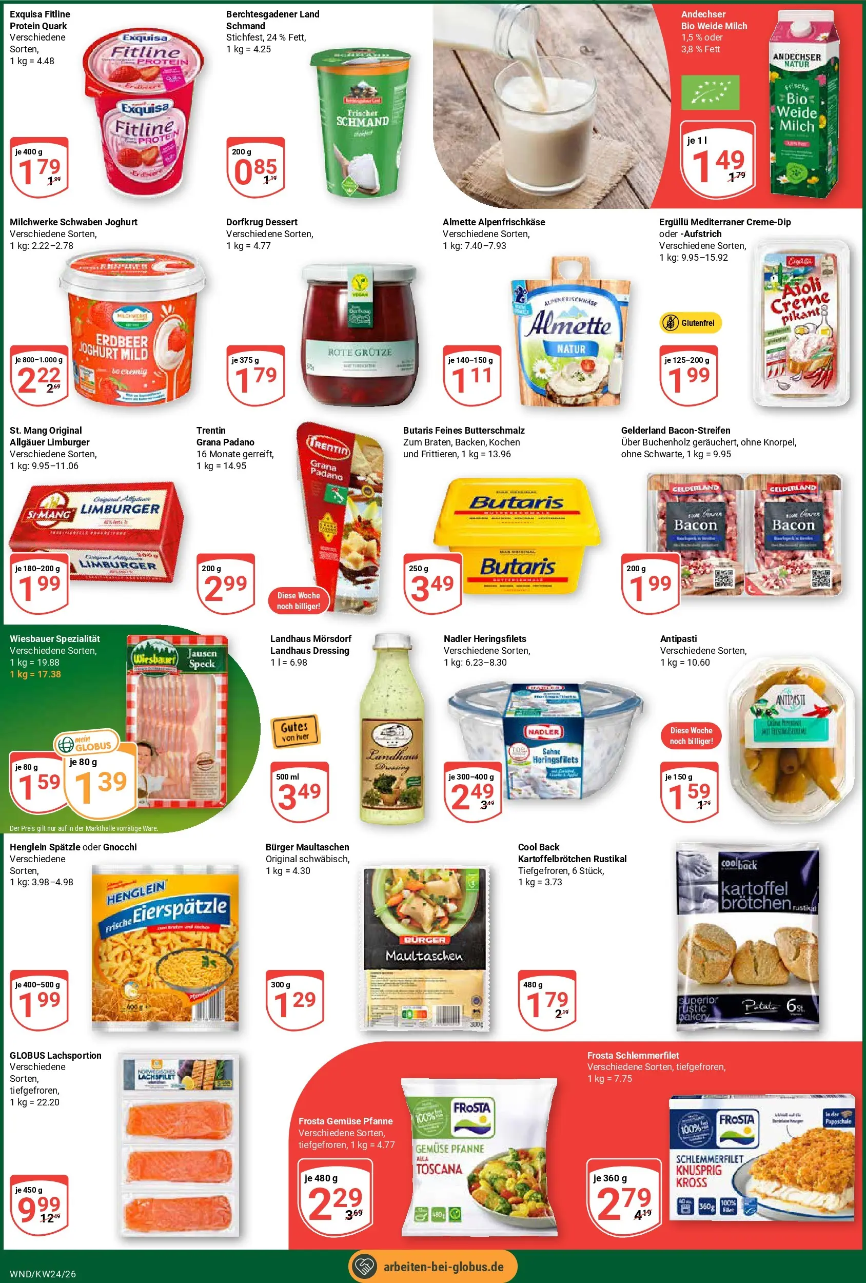 Globus Prospekt St. Wendel (ab 08.06.2026) » Angebote online | Seite: 5 | Produkte: Quark, Joghurt, Maultaschen, Sahne