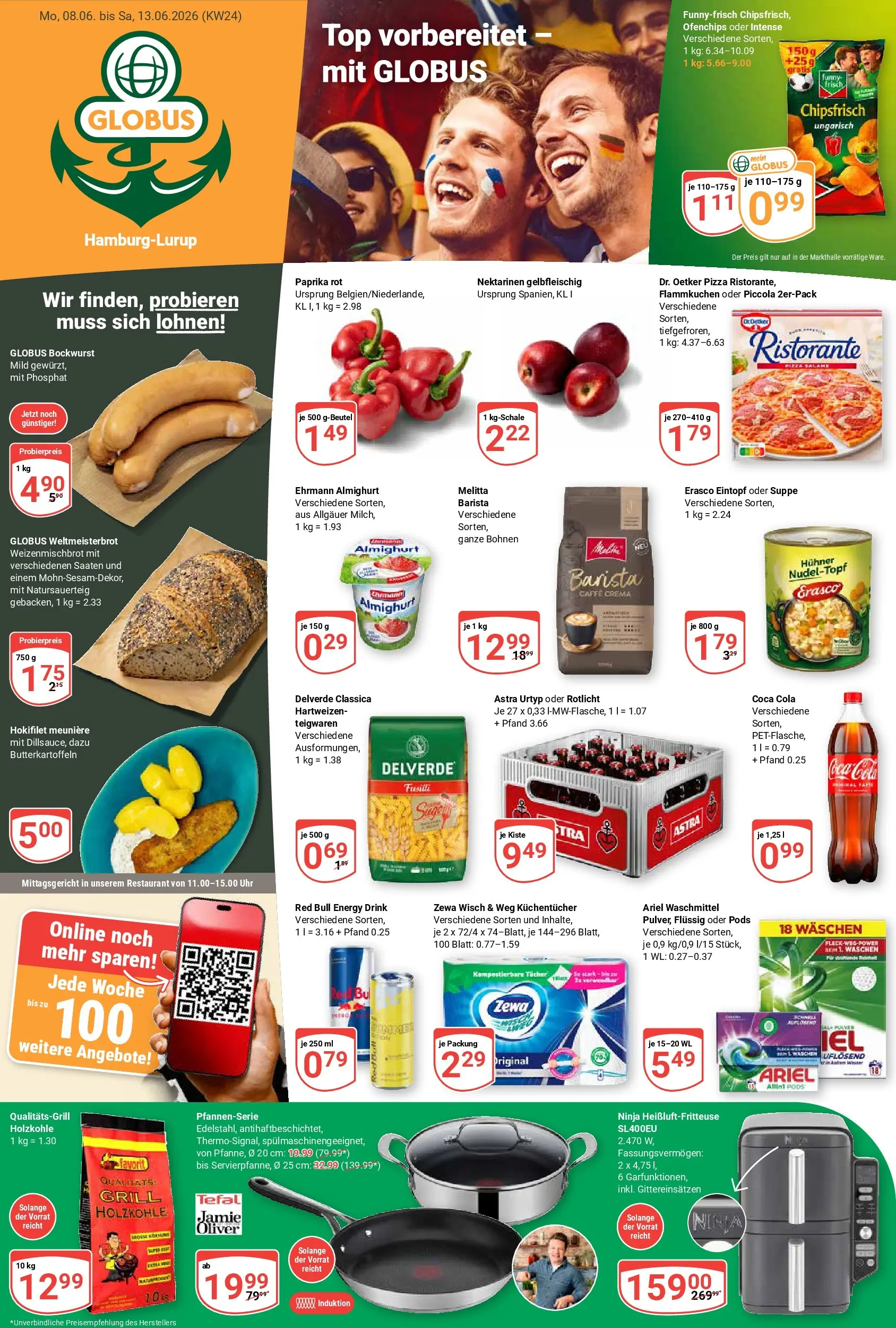 Globus Prospekt Hamburg (ab 07.06.2026) » Angebote online | Seite: 3 | Produkte: Melitta, Grill, Paprika rot, Zewa