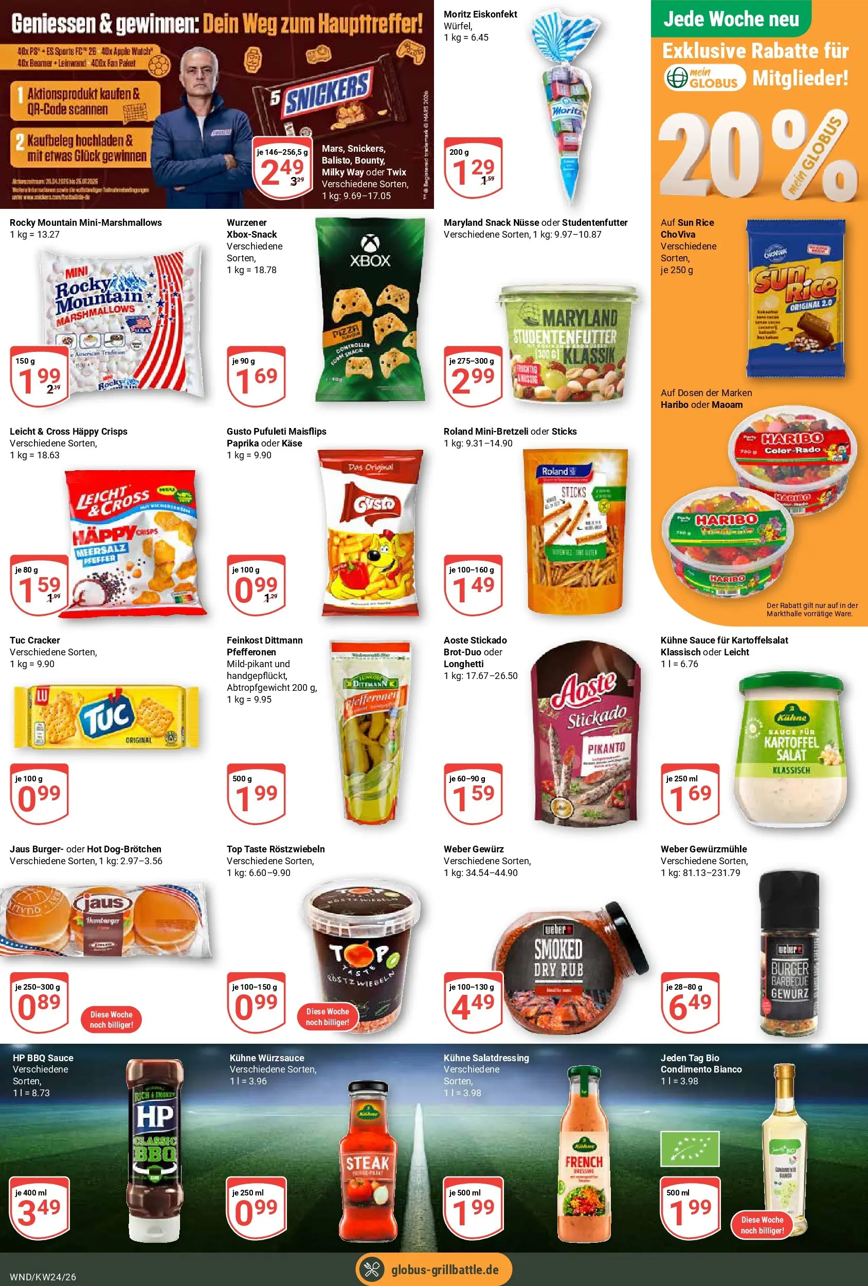 Globus Prospekt St. Wendel (ab 08.06.2026) » Angebote online | Seite: 11 | Produkte: Haribo, Käse, Apple, Pfeffer