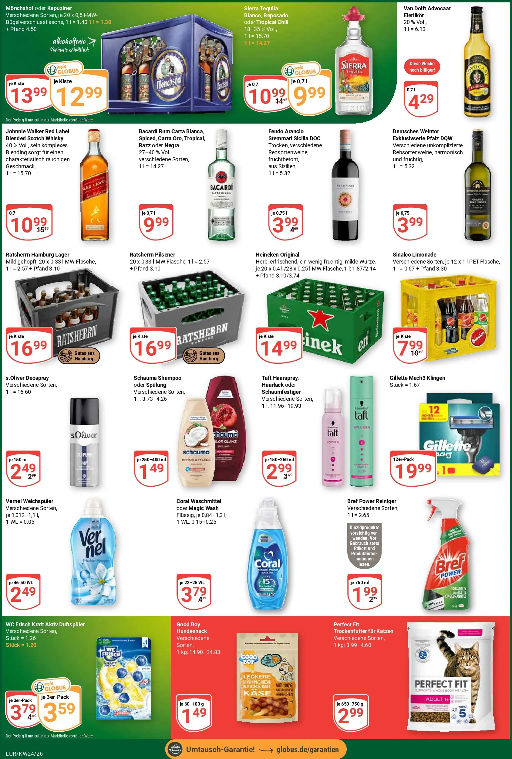 Globus Prospekt Hamburg (ab 07.06.2026) » Angebote online | Seite: 7 | Produkte: Sinalco, Coral, Coral waschmittel, Vernel