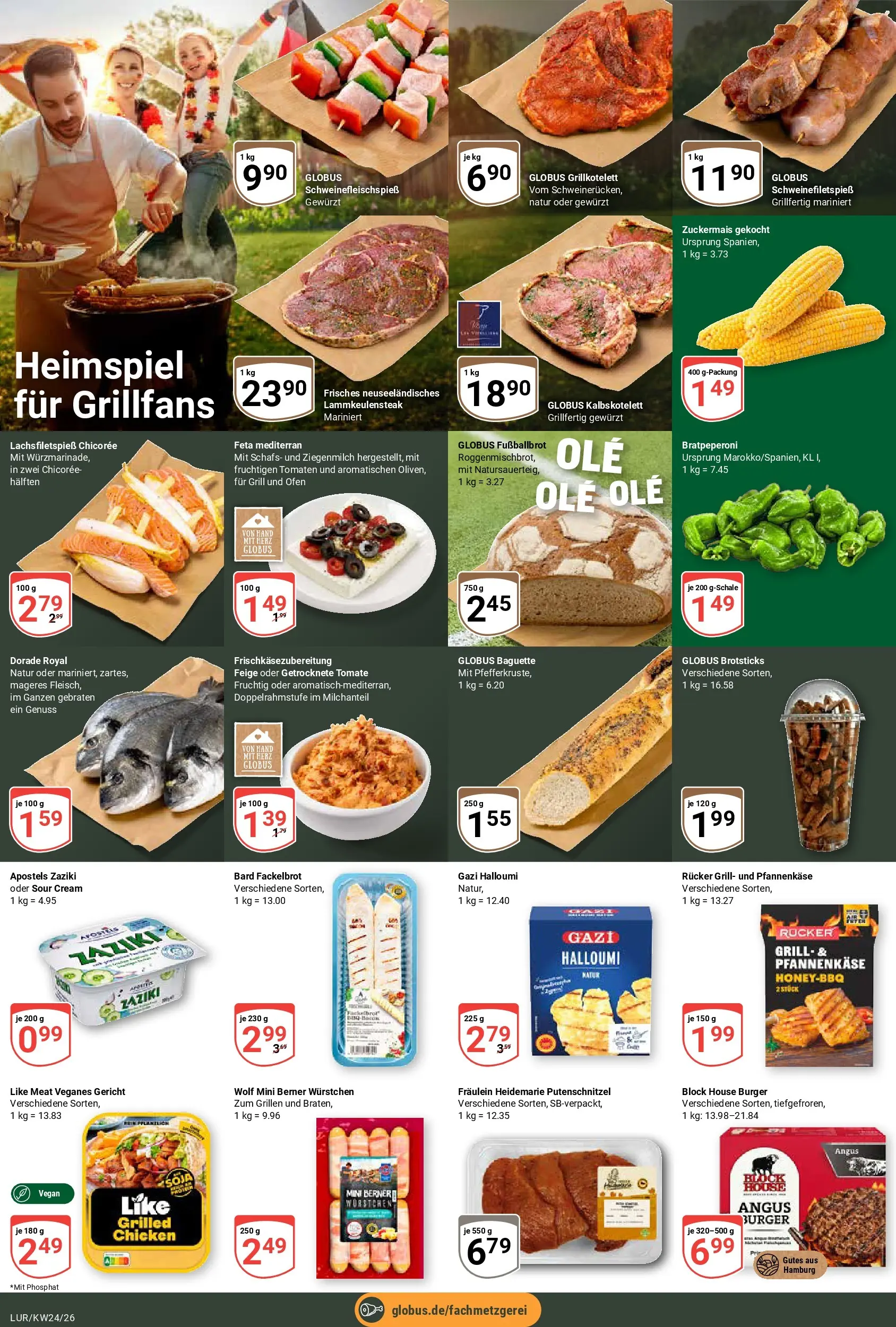 Globus Prospekt Hamburg (ab 07.06.2026) » Angebote online | Seite: 8 | Produkte: Ofen, Burger, Baguette, Tomaten