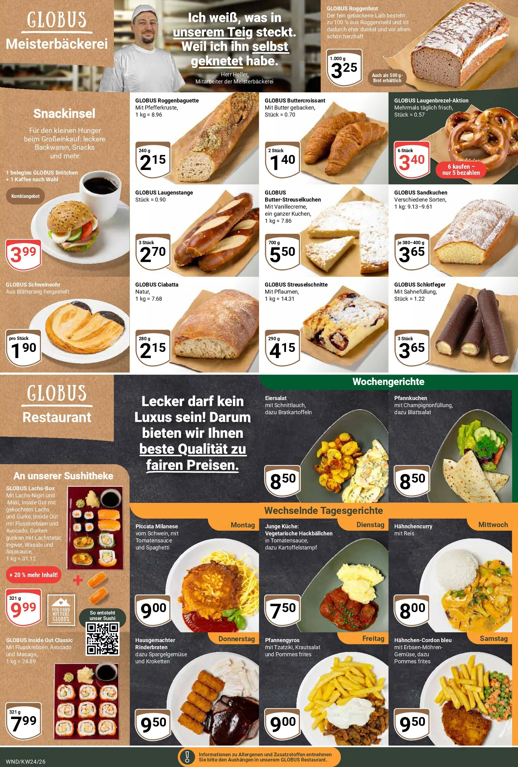 Globus Prospekt St. Wendel (ab 08.06.2026) » Angebote online | Seite: 15 | Produkte: Pommes, Pfannkuchen, Brot, Reis
