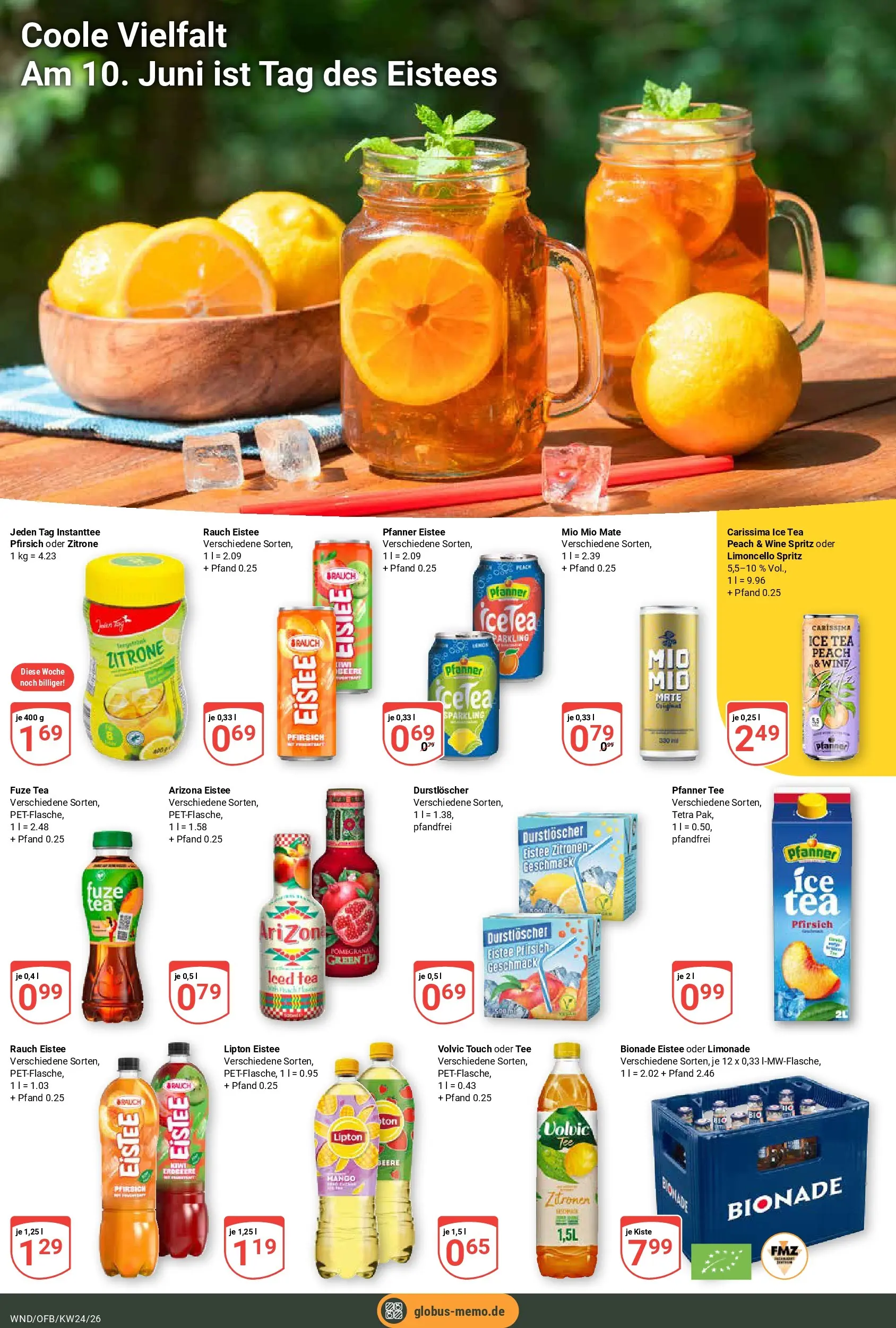 Globus Prospekt St. Wendel (ab 08.06.2026) » Angebote online | Seite: 22 | Produkte: Fuze tea, Volvic touch, Mango, Volvic