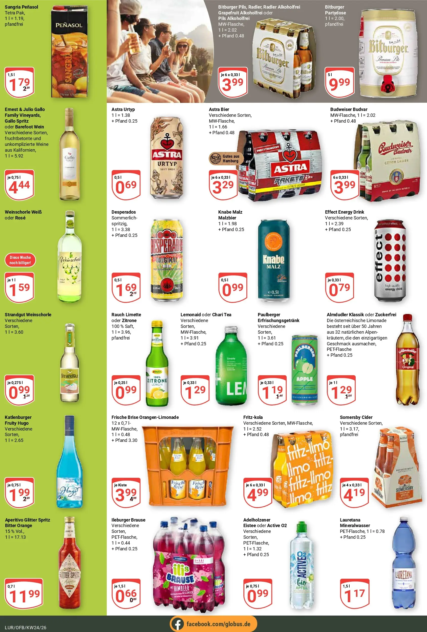 Globus Prospekt Hamburg (ab 07.06.2026) » Angebote online | Seite: 22 | Produkte: Energy, Mineralwasser, Weinschorle, Radler