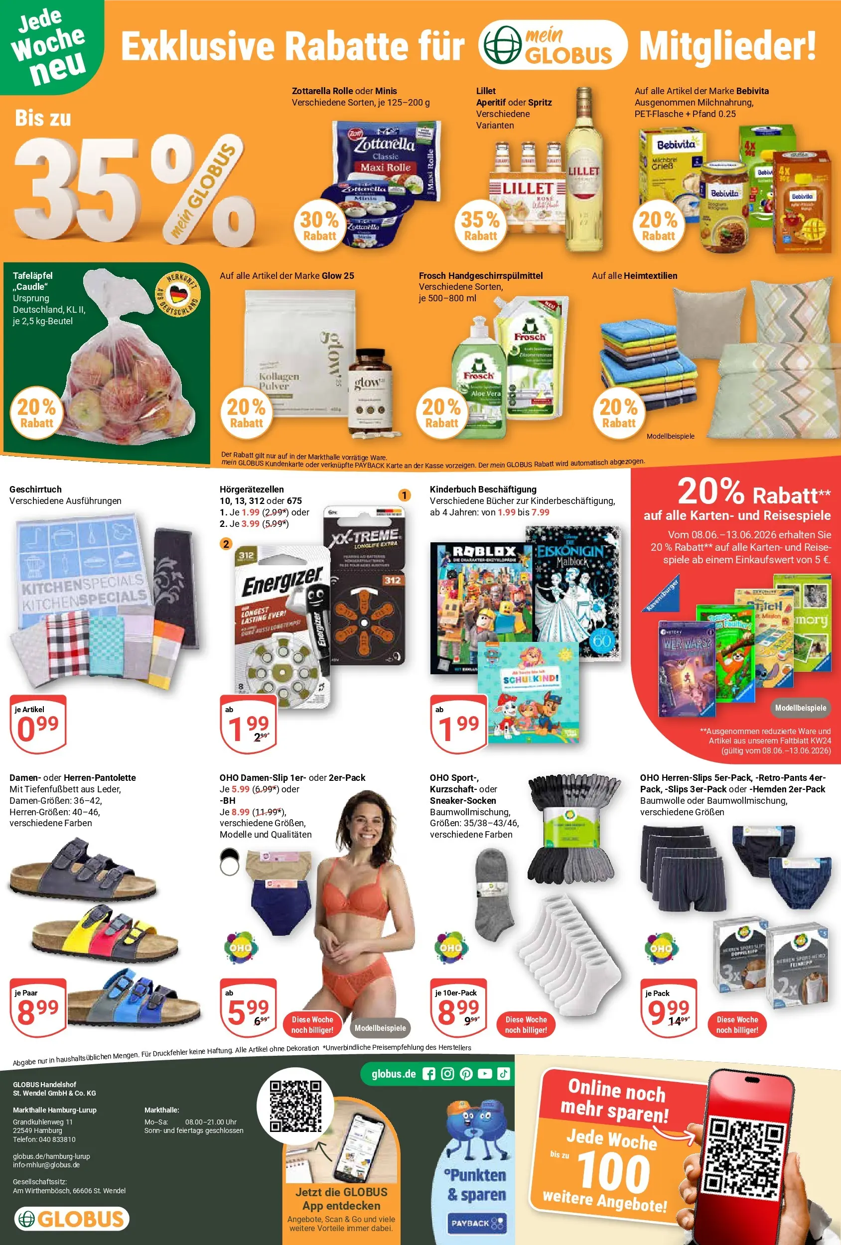 Globus Prospekt Hamburg (ab 07.06.2026) » Angebote online | Seite: 33 | Produkte: Lillet, Telefon, Uhr
