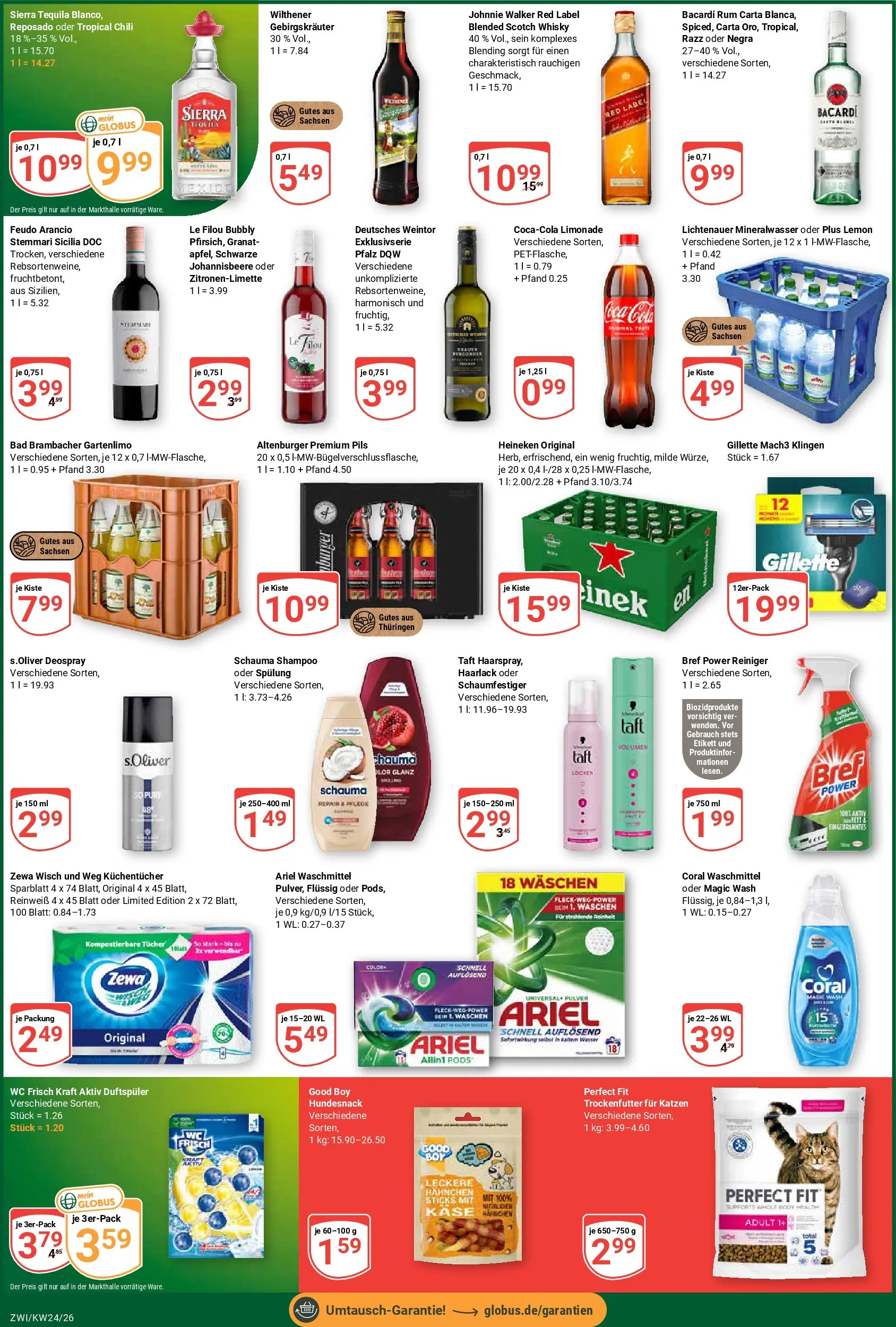 Globus Prospekt Zwickau (ab 08.06.2026) » Angebote online | Seite: 5 | Produkte: Bacardi, Pils, Zewa, Shampoo