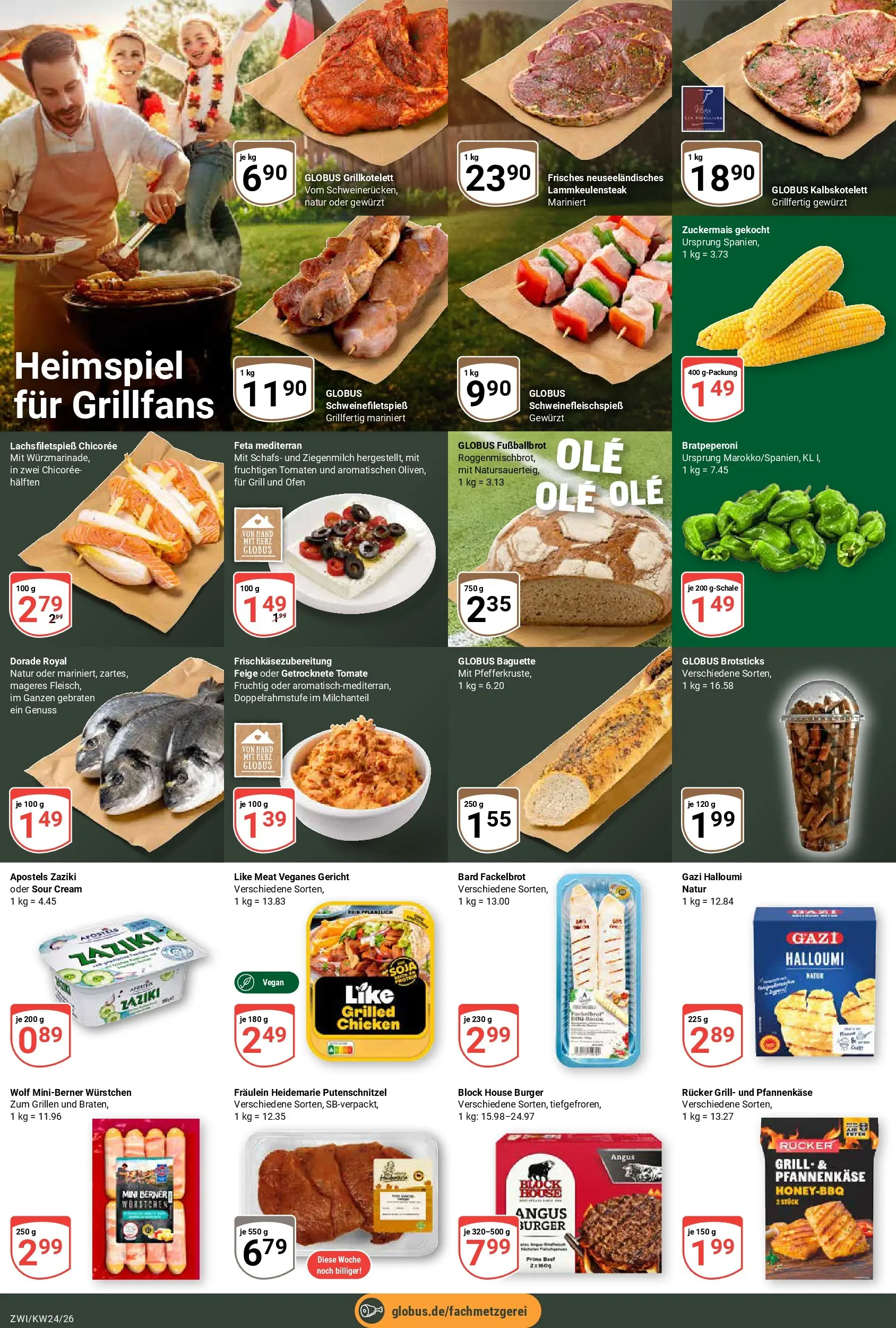 Globus Prospekt Zwickau (ab 08.06.2026) » Angebote online | Seite: 6 | Produkte: Grill, Burger, Baguette, Putenschnitzel