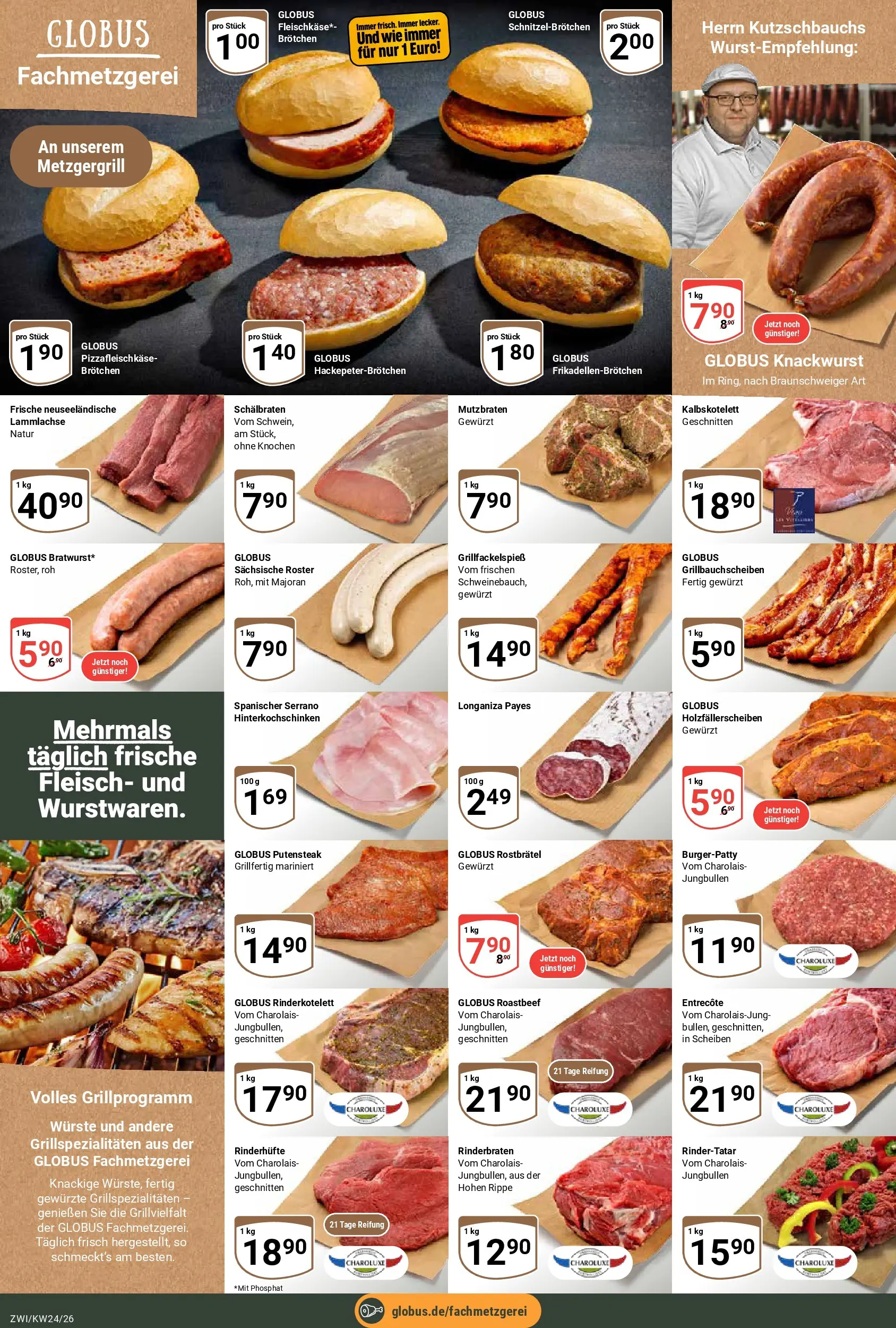 Globus Prospekt Zwickau (ab 08.06.2026) » Angebote online | Seite: 13 | Produkte: Rinderbraten, Entrecote, Roastbeef, Fleisch