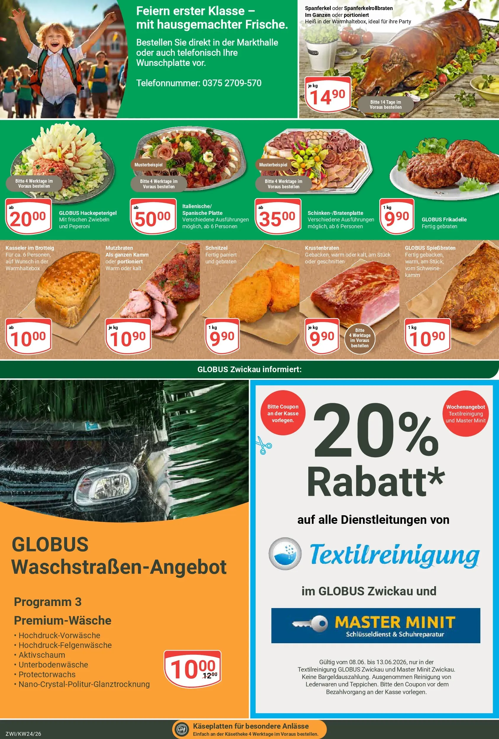 Globus Prospekt Zwickau (ab 08.06.2026) » Angebote online | Seite: 15 | Produkte: Krustenbraten, Schnitzel, Zwiebeln