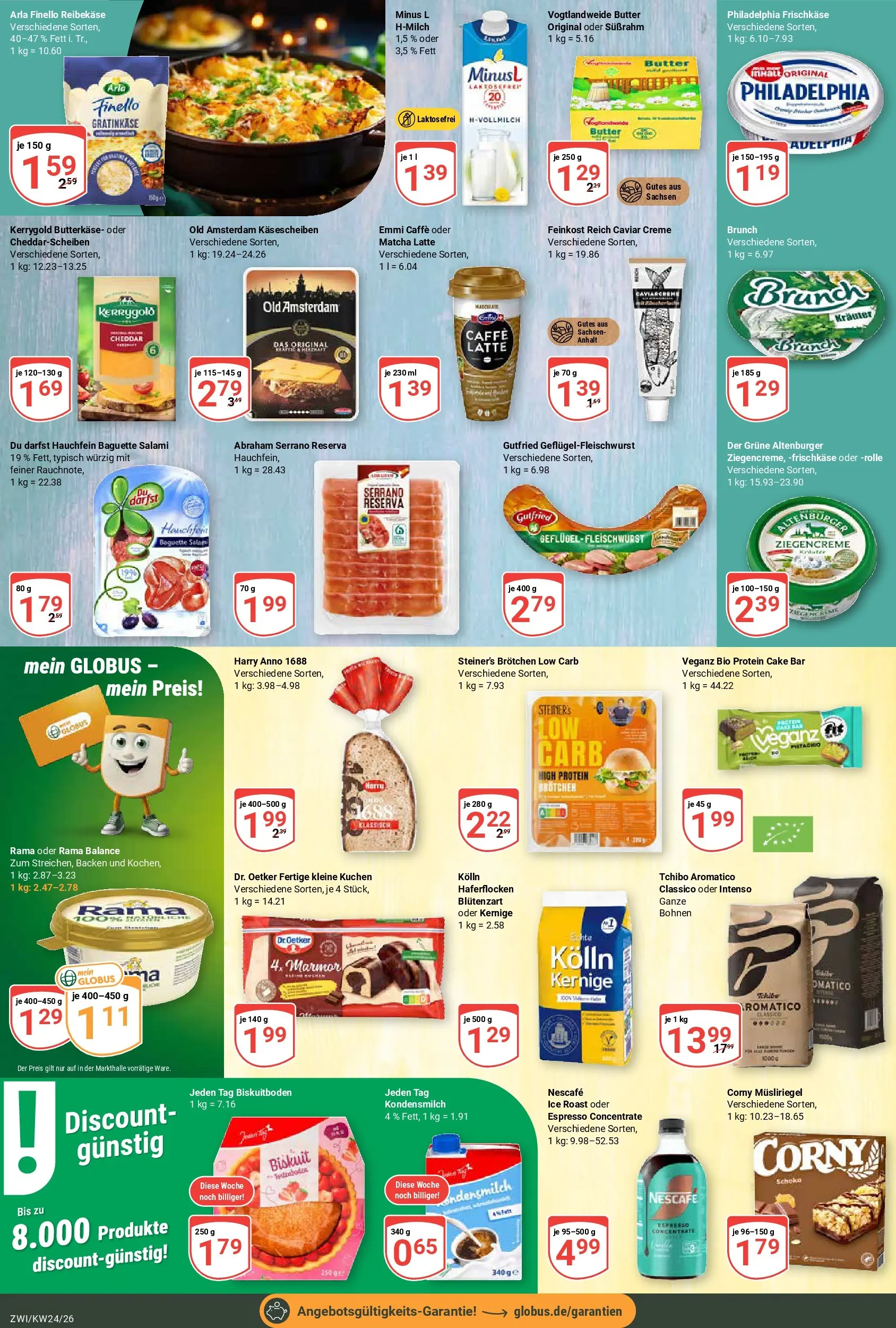 Globus Prospekt Zwickau (ab 08.06.2026) » Angebote online | Seite: 17 | Produkte: Rama, Butter, Baguette, Creme