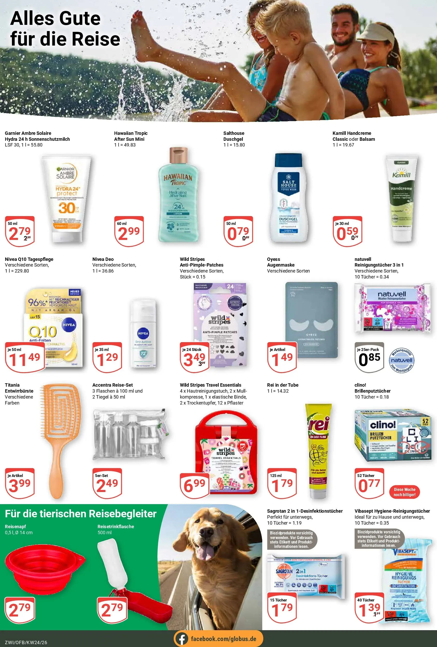 Globus Prospekt Zwickau (ab 08.06.2026) » Angebote online | Seite: 24 | Produkte: Handcreme, Reinigungstücher, After Sun, Augenmaske