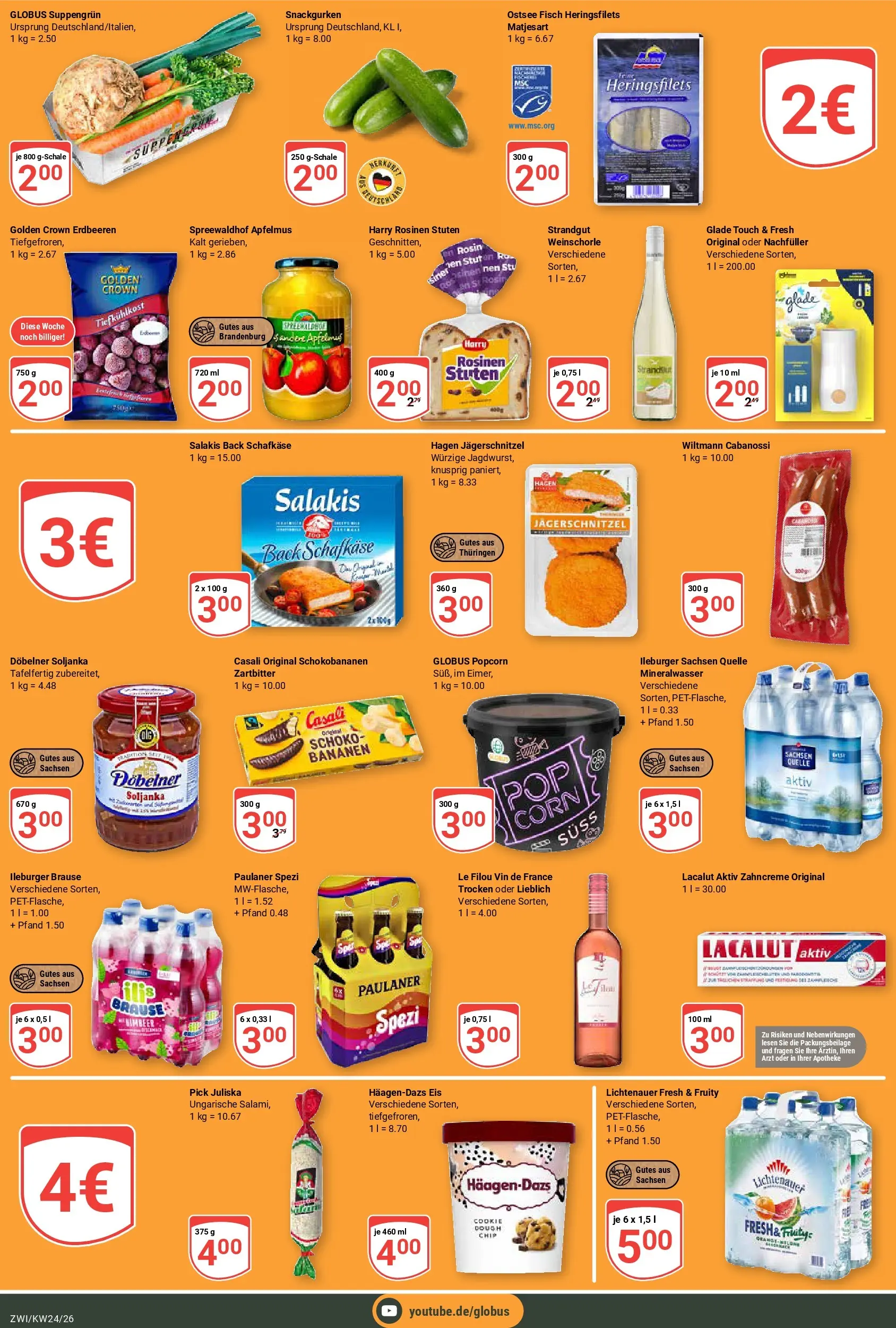 Globus Prospekt Zwickau (ab 08.06.2026) » Angebote online | Seite: 27 | Produkte: Schokobananen, Fisch, Salakis, Paulaner