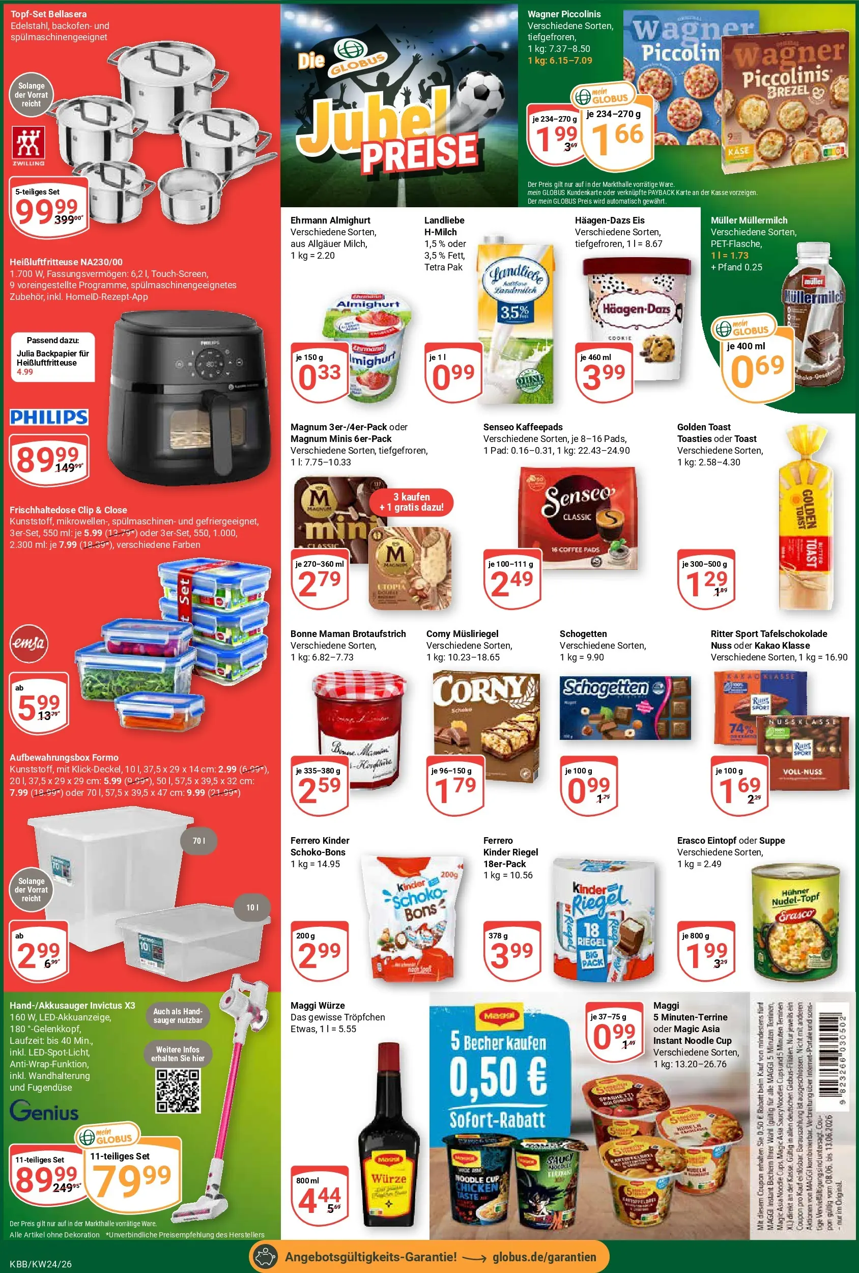 Globus Prospekt Koblenz-Bubenheim (ab 08.06.2026) » Angebote online | Seite: 4 | Produkte: Ehrmann almighurt, Senseo kaffeepads, Backofen, Muller mullermilch