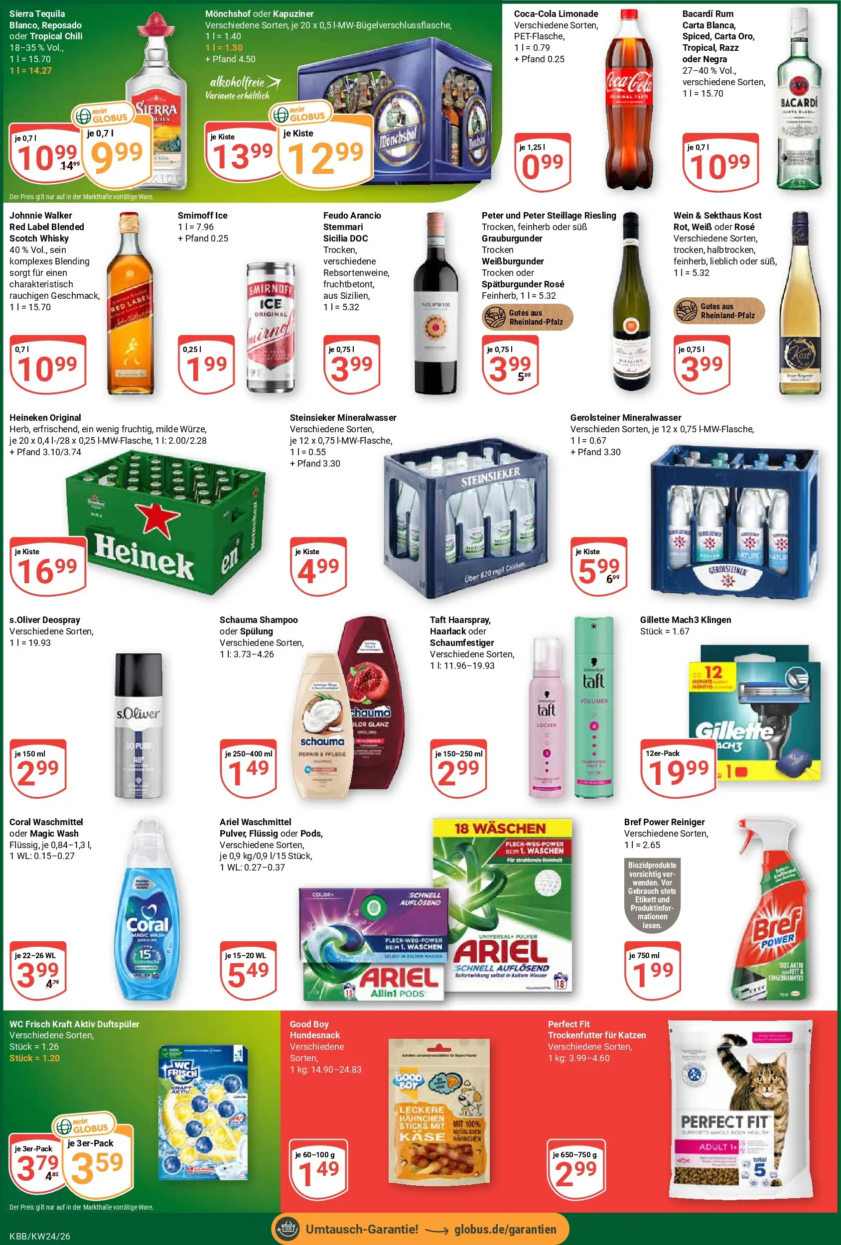 Globus Prospekt Koblenz-Bubenheim (ab 08.06.2026) » Angebote online | Seite: 5 | Produkte: Hahnchen, Käse, Wasser, Waschmittel
