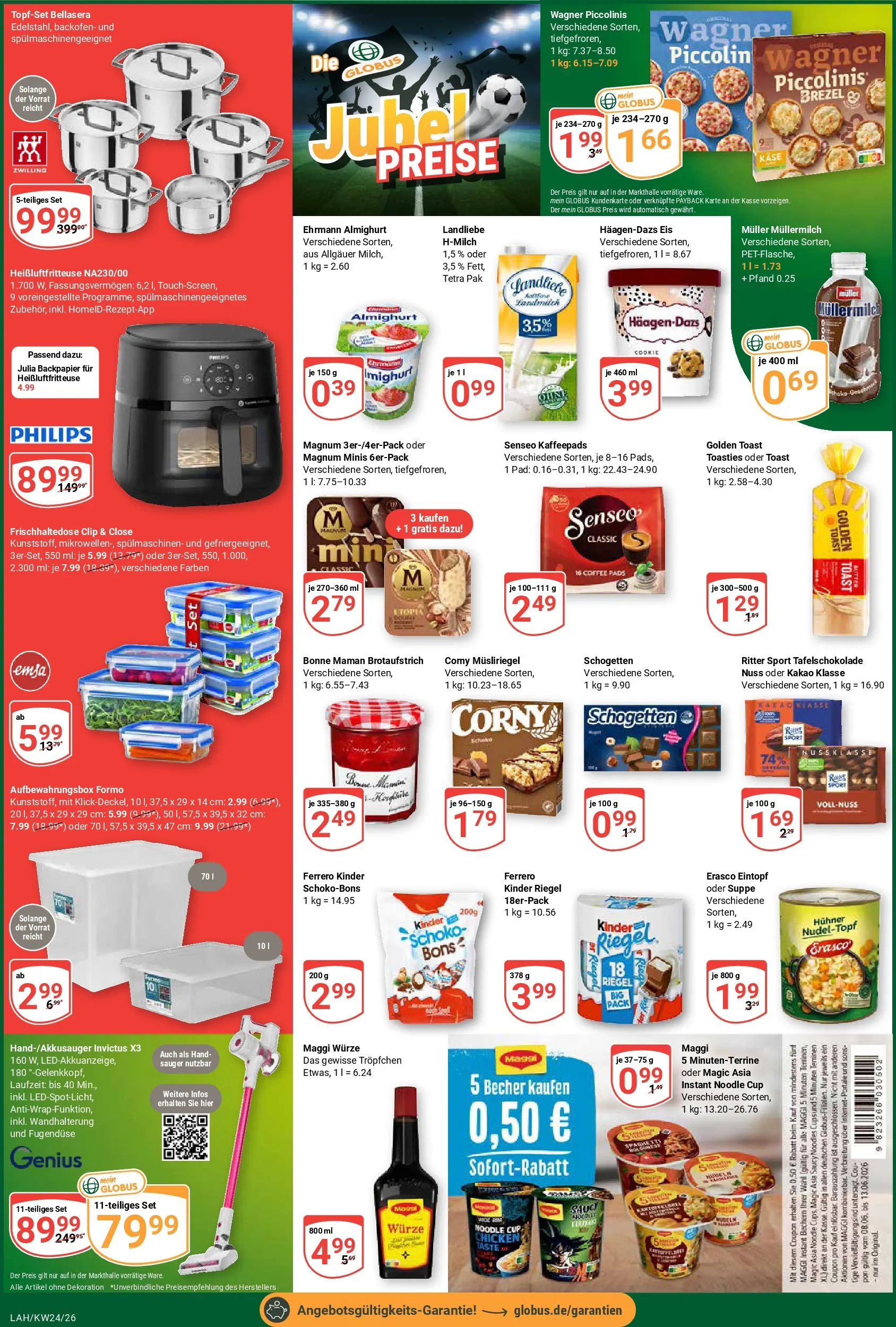 Globus Prospekt Lahnstein (ab 08.06.2026) » Angebote online | Seite: 4 | Produkte: Maggi, Toast, Kinder riegel, Heißluftfritteuse