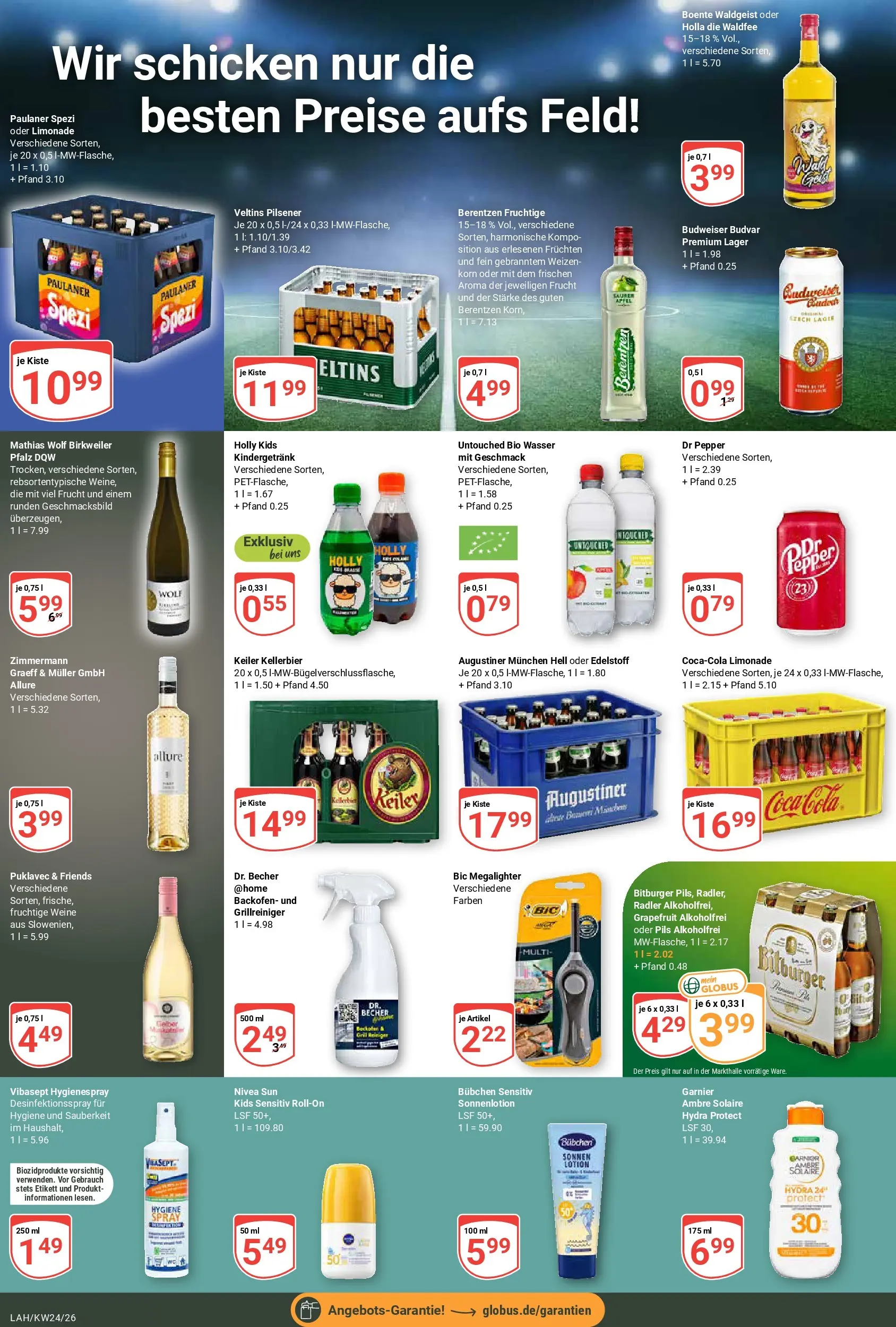 Globus Prospekt Lahnstein (ab 08.06.2026) » Angebote online | Seite: 8 | Produkte: Radler, Sonnenlotion, Paulaner, Berentzen