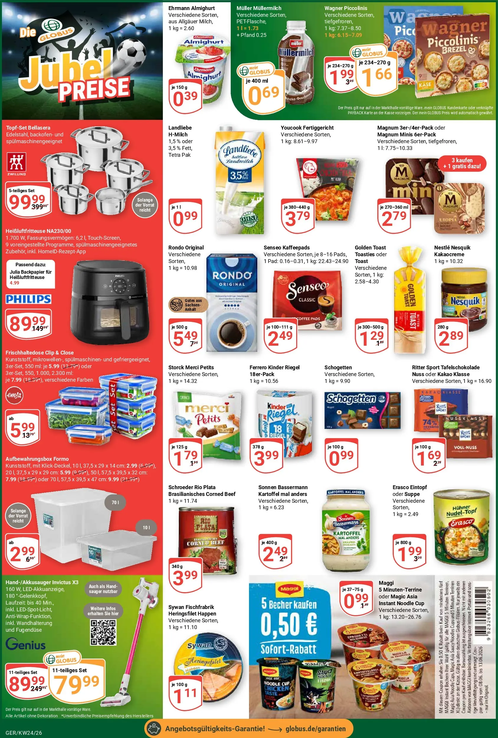 Globus Prospekt Gera (ab 08.06.2026) » Angebote online | Seite: 4 | Produkte: Senseo, Youcook, Ritter sport, Kinder riegel